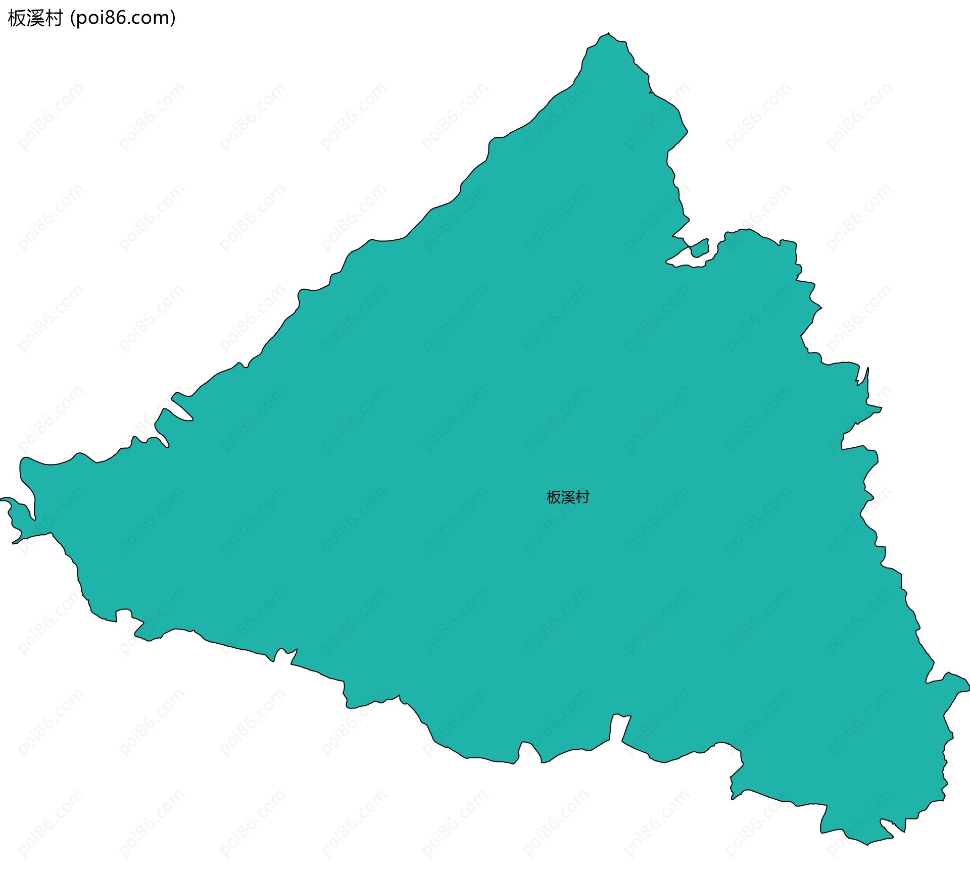 板溪村边界地图