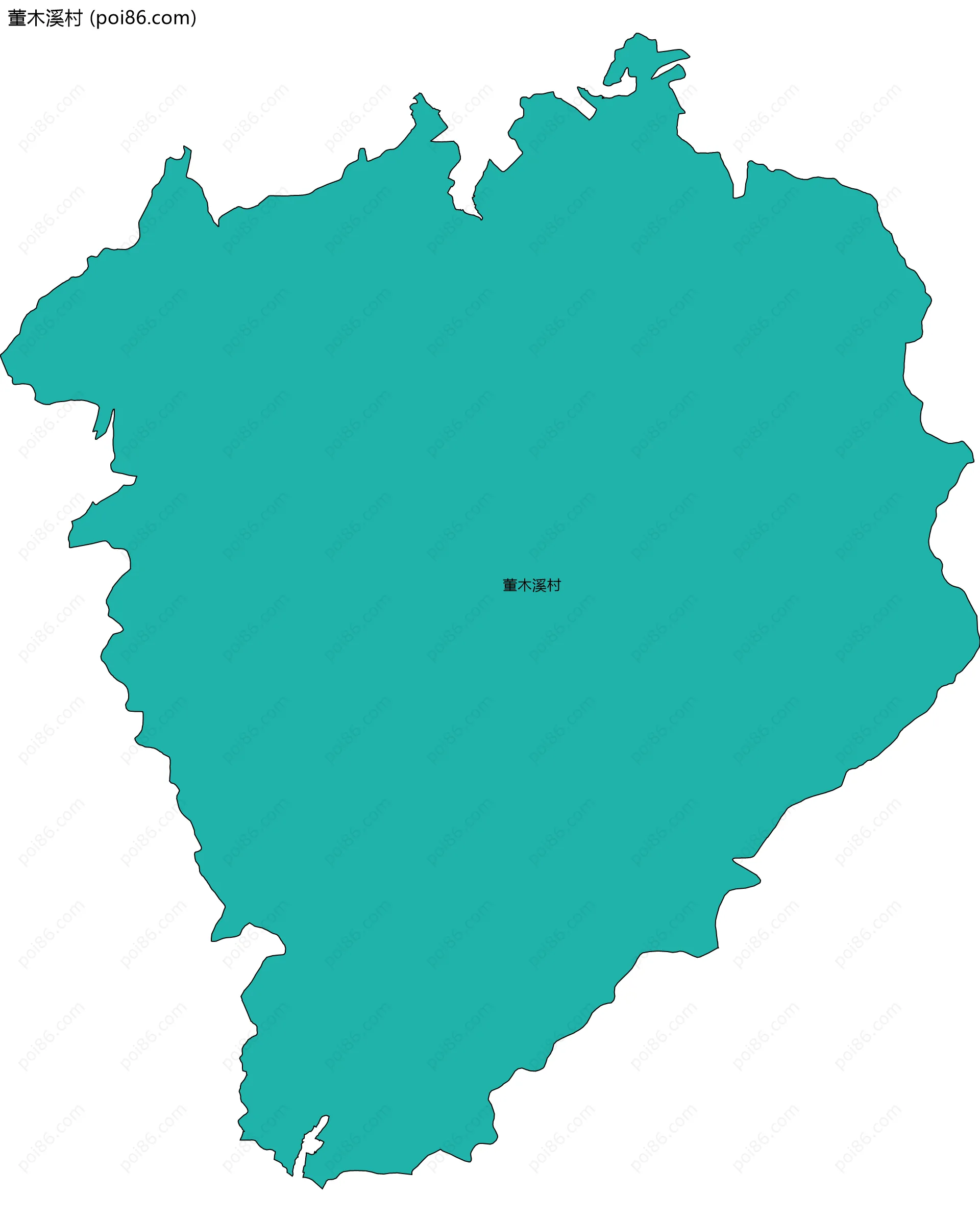 董木溪村边界地图