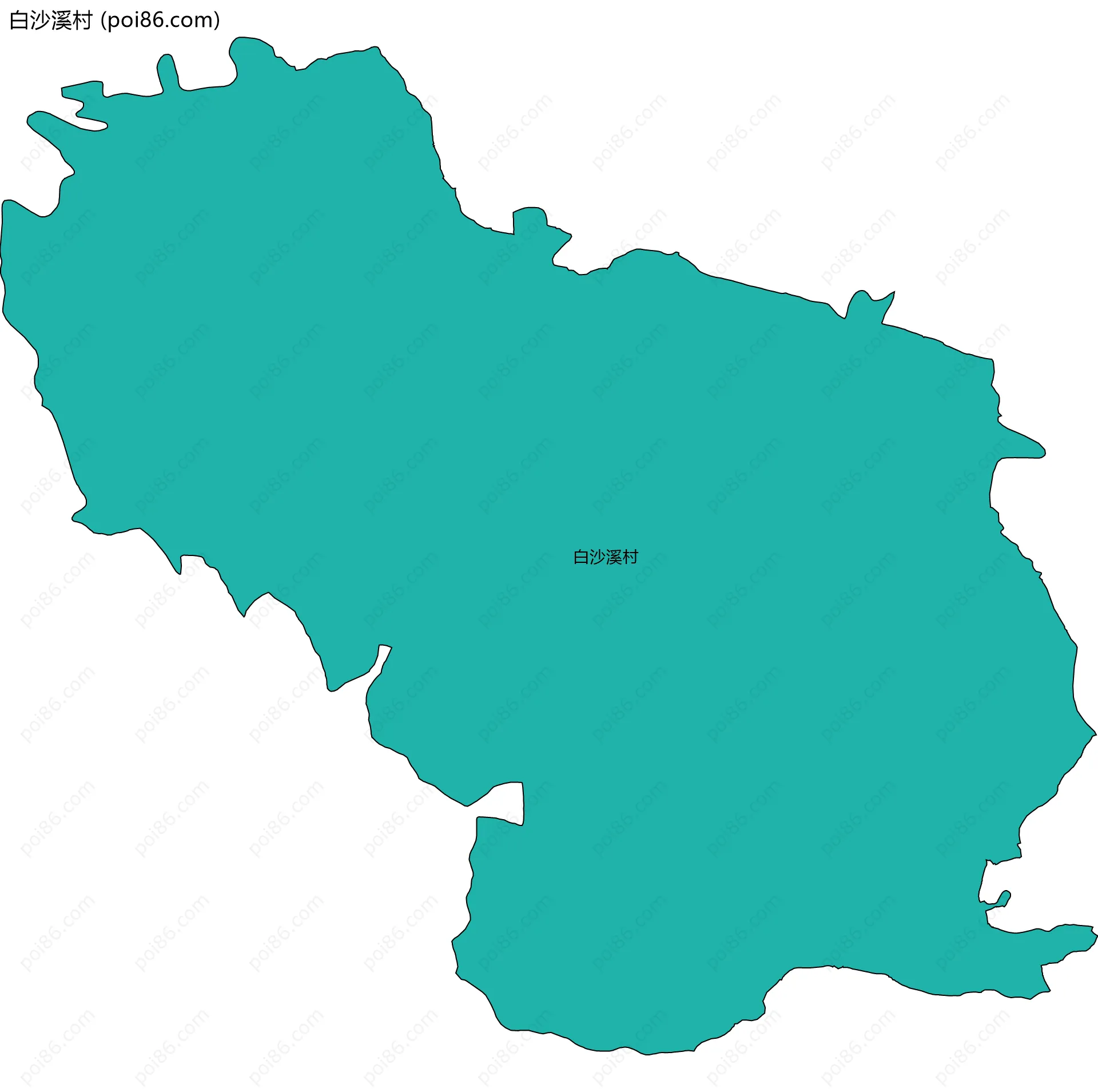 白沙溪村边界地图