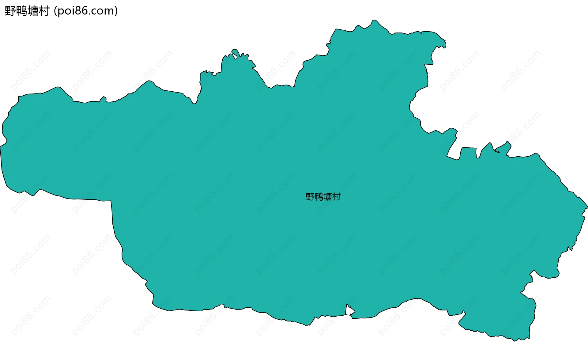野鸭塘村边界地图