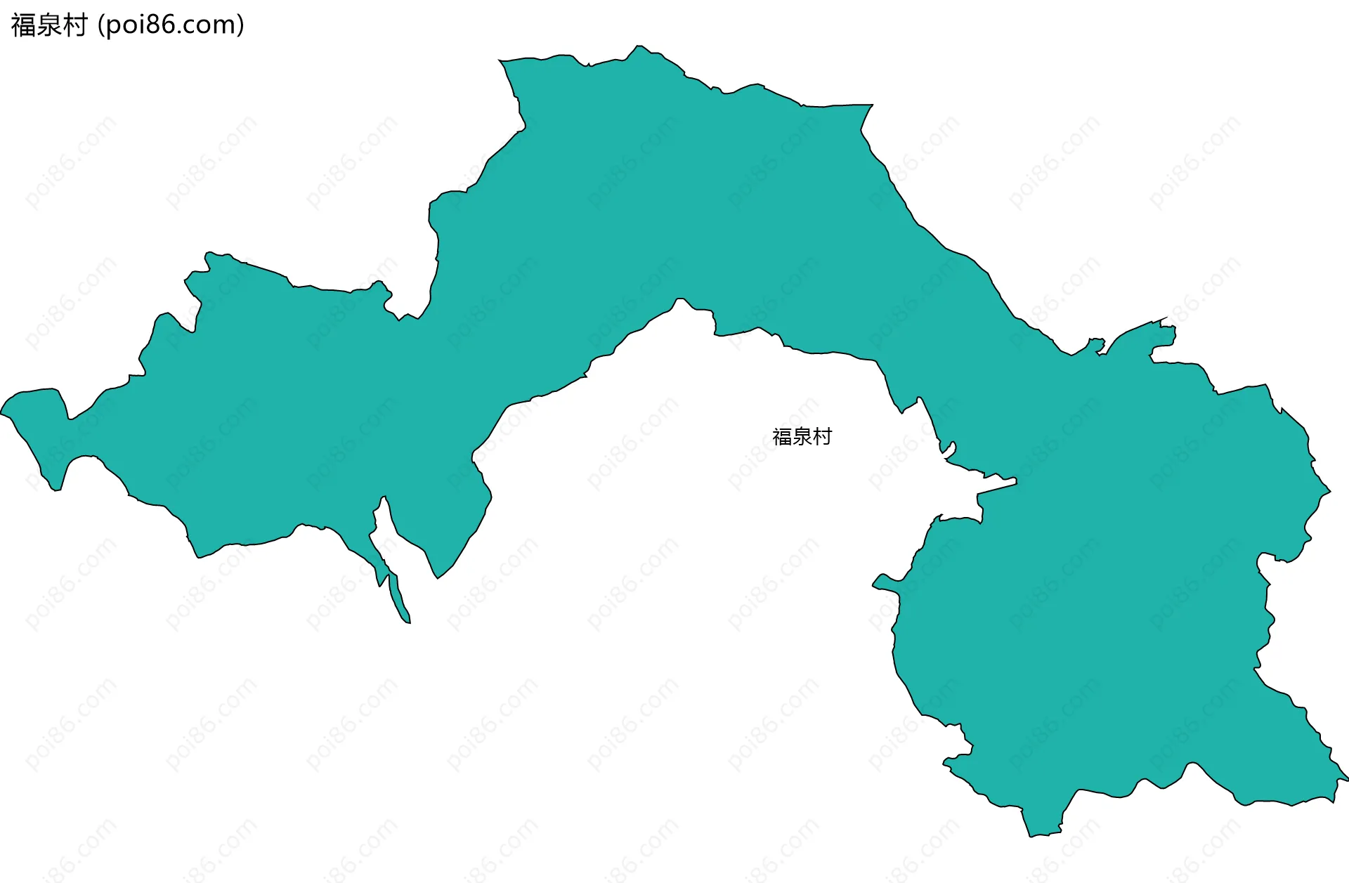 福泉村边界地图