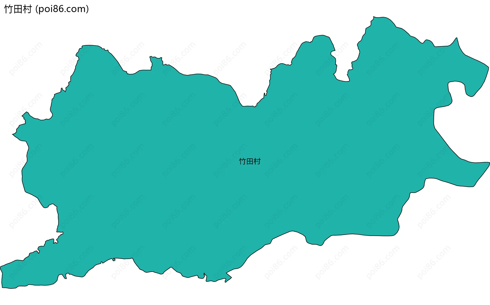 竹田村边界地图