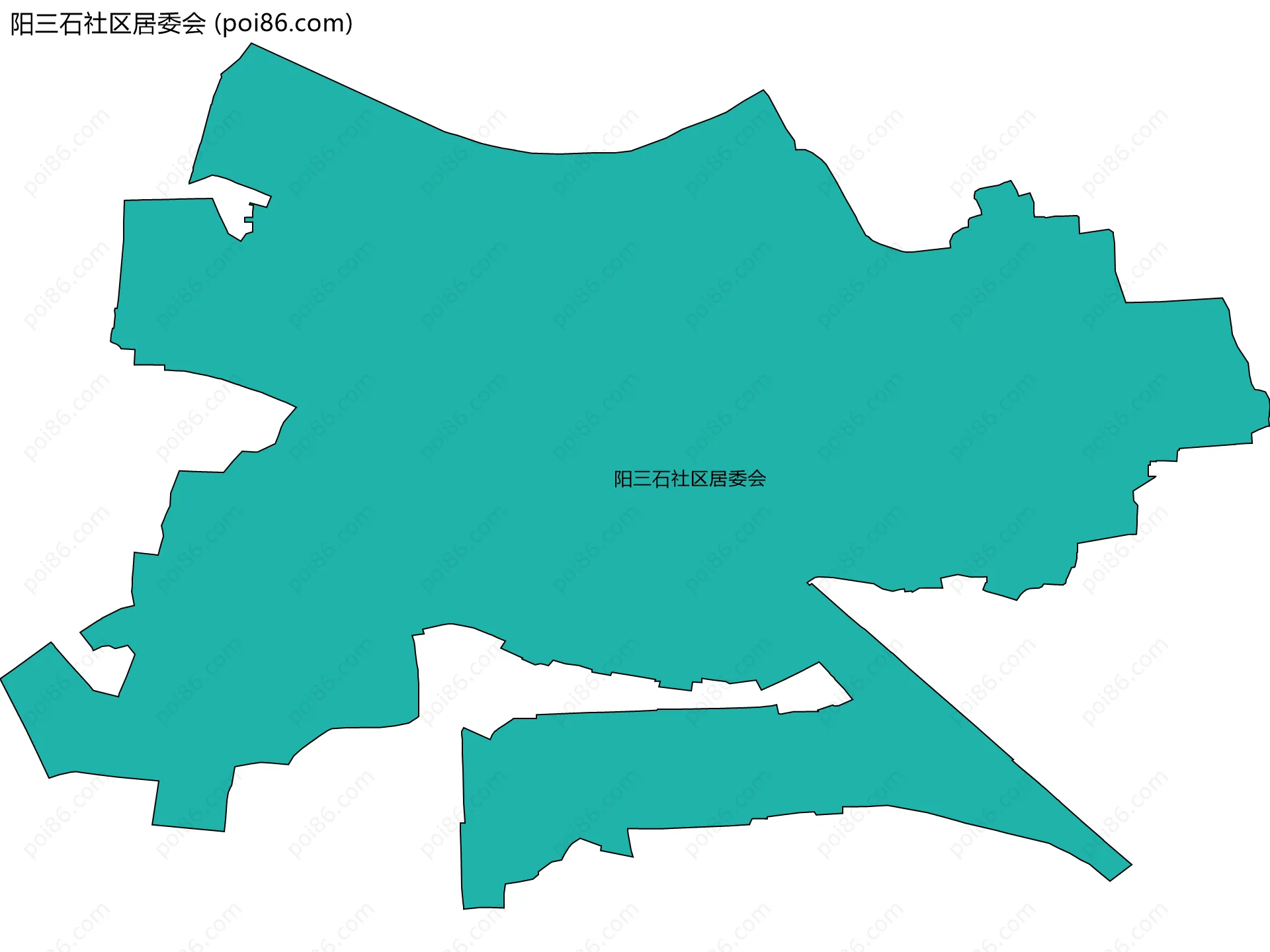 阳三石社区居委会边界地图