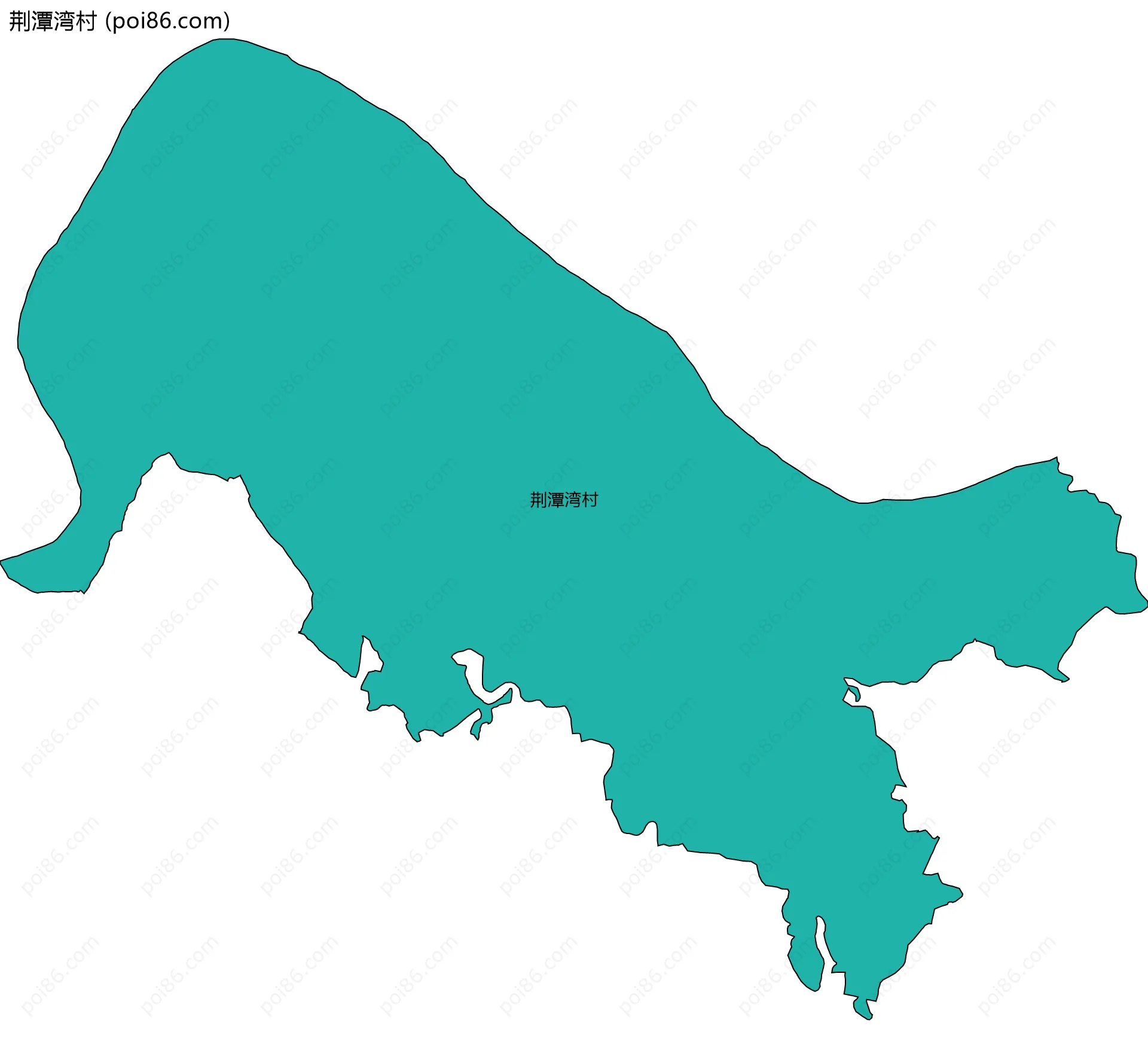 荆潭湾村边界地图