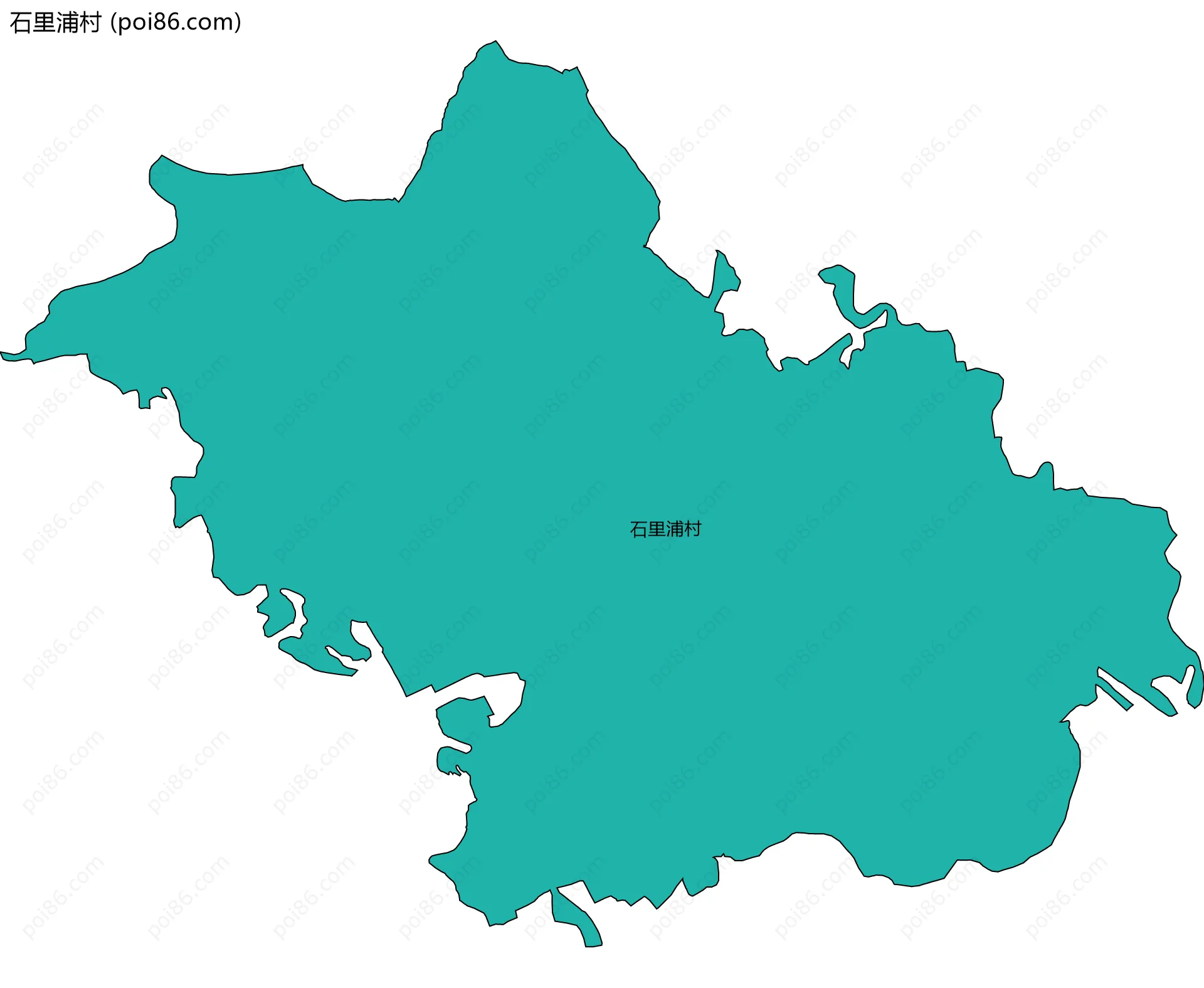 石里浦村边界地图