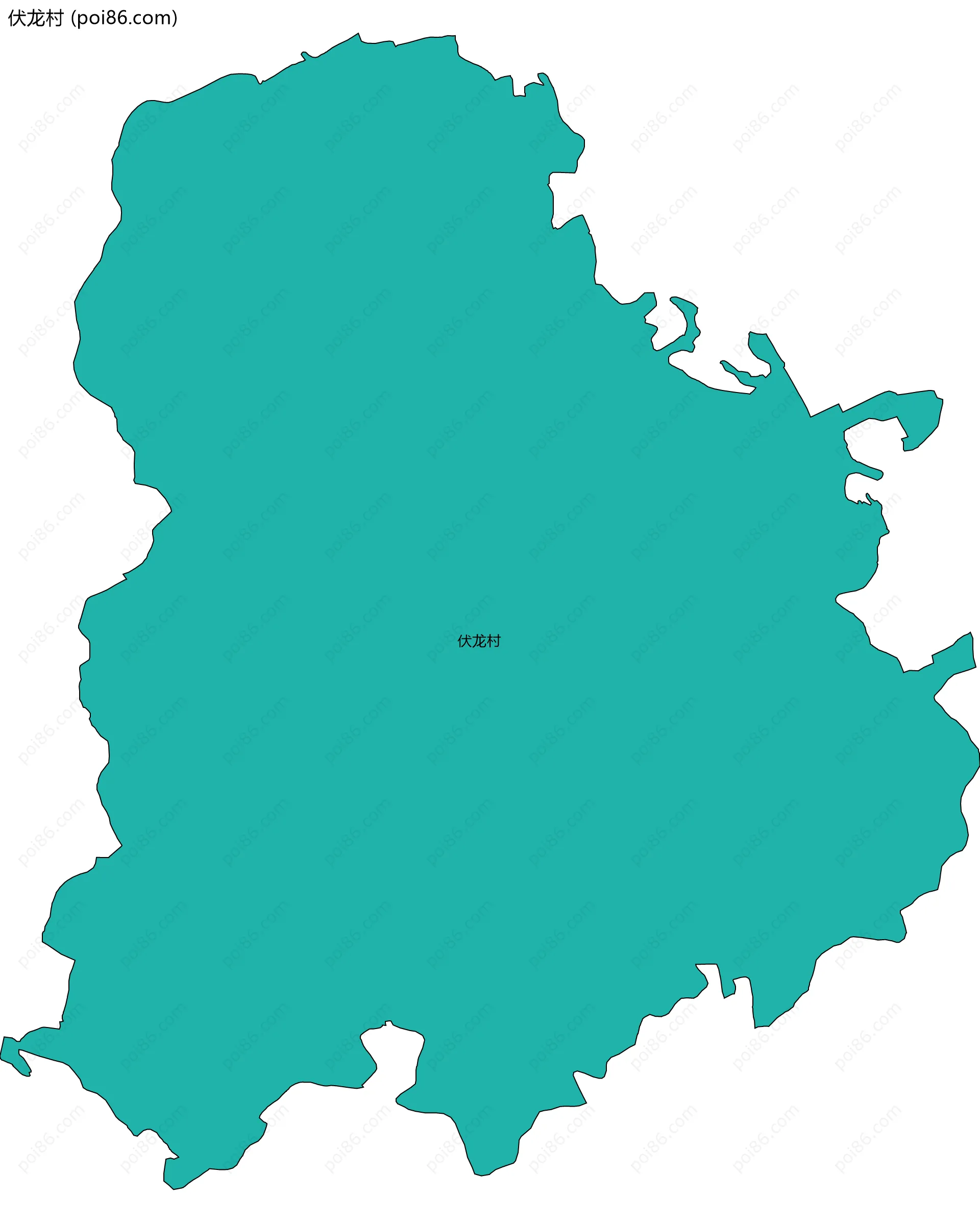 伏龙村边界地图