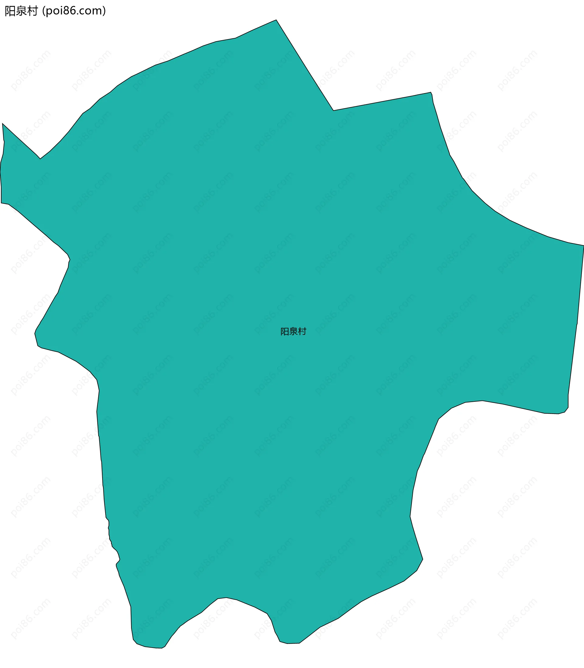 阳泉村边界地图