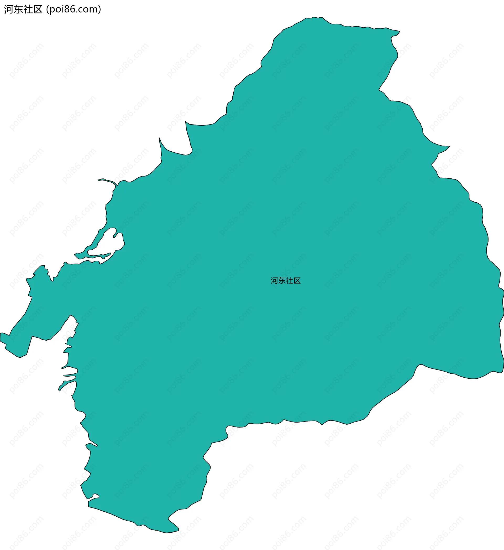 河东社区边界地图