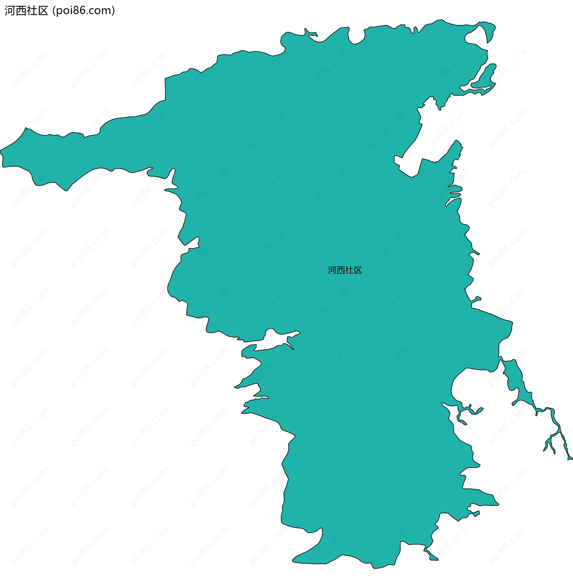 河西社区边界地图