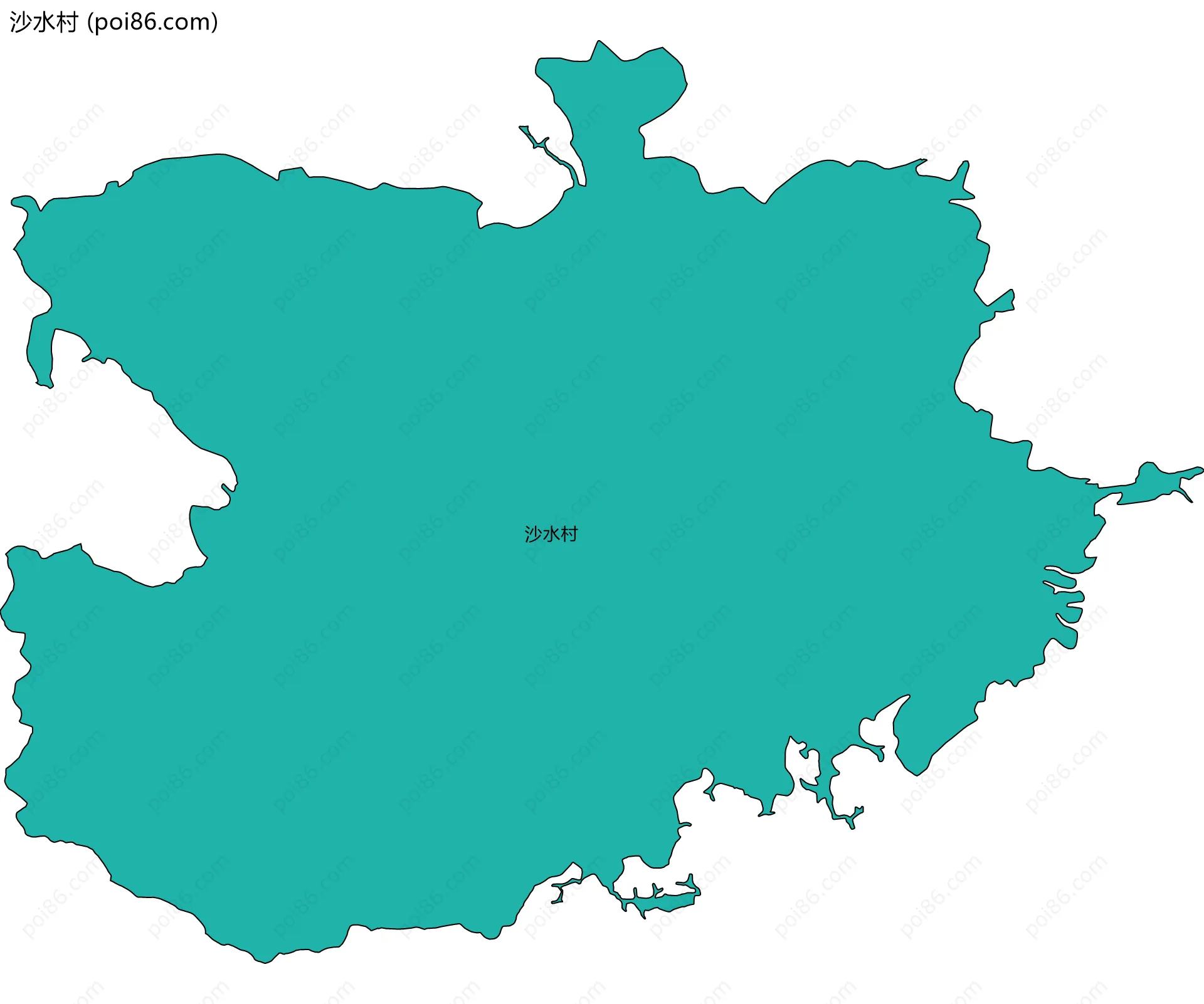 沙水村边界地图