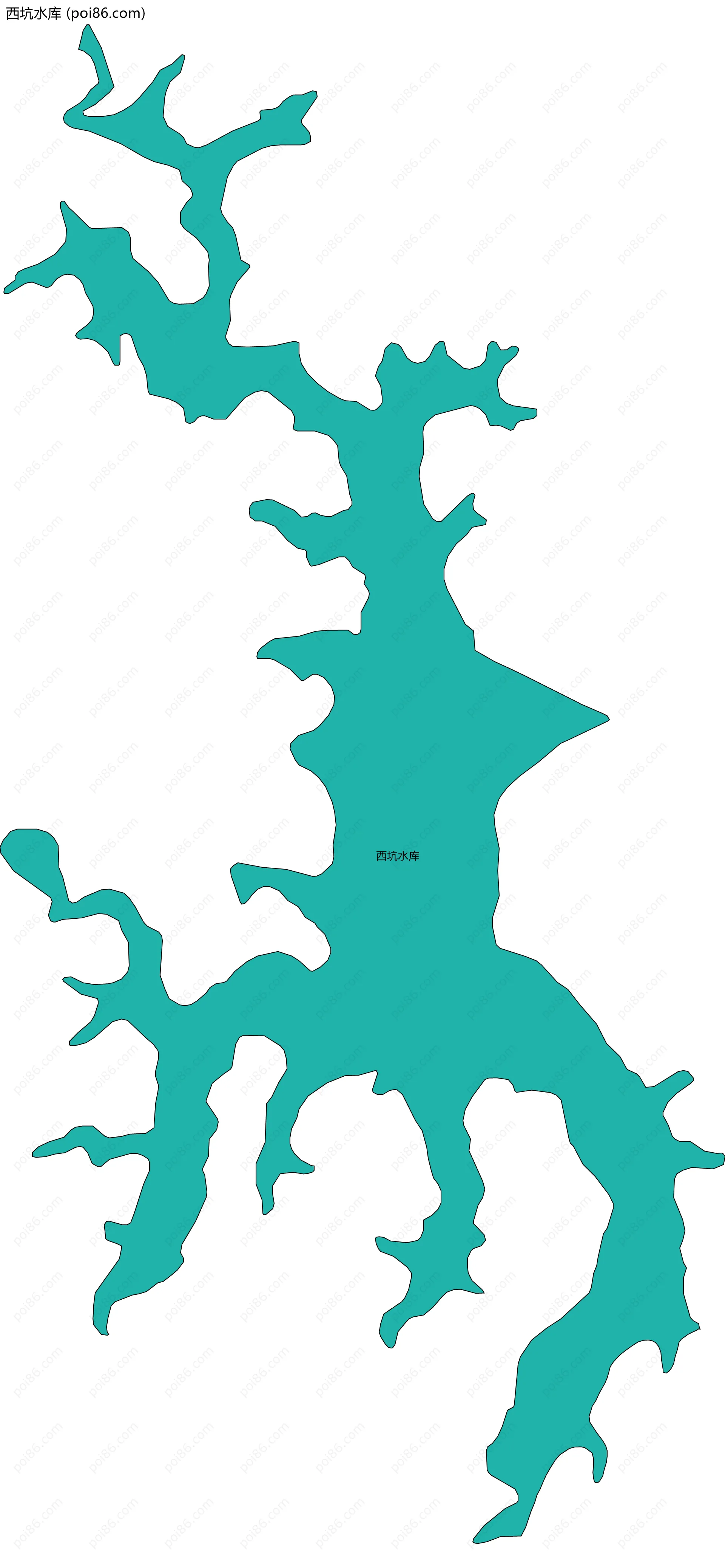 西坑水库边界地图