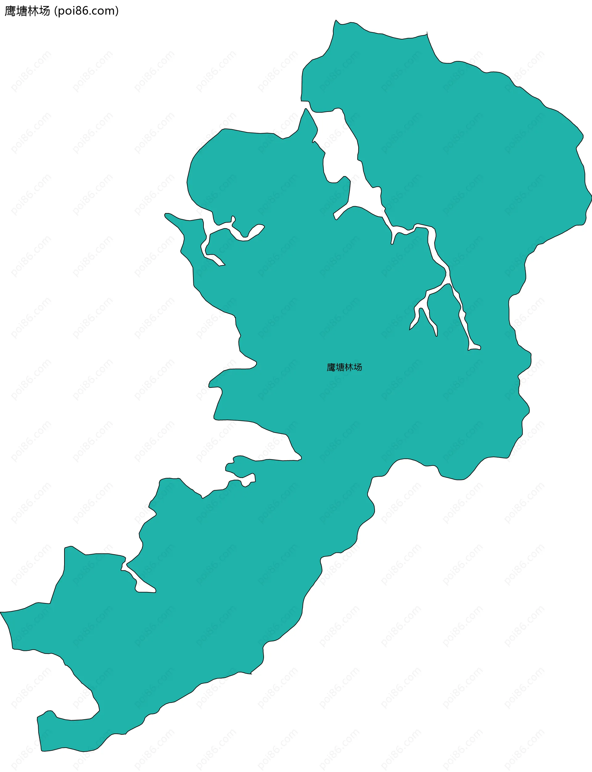 鹰塘林场边界地图