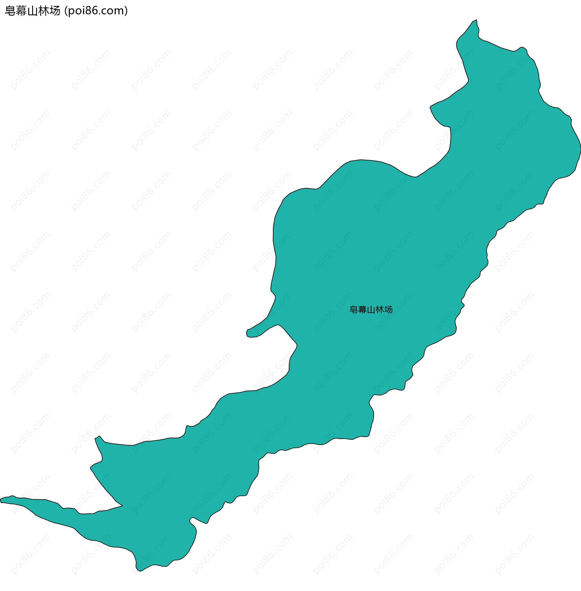 皂幕山林场边界地图