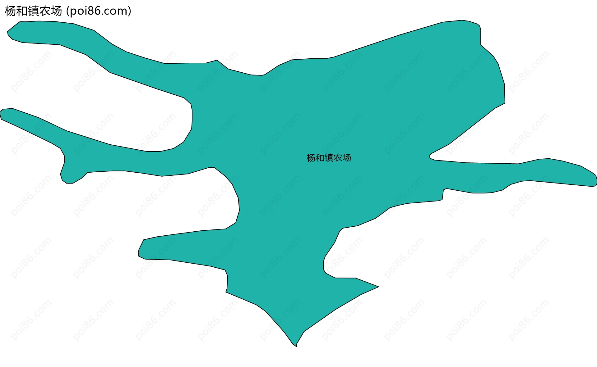 杨和镇农场边界地图