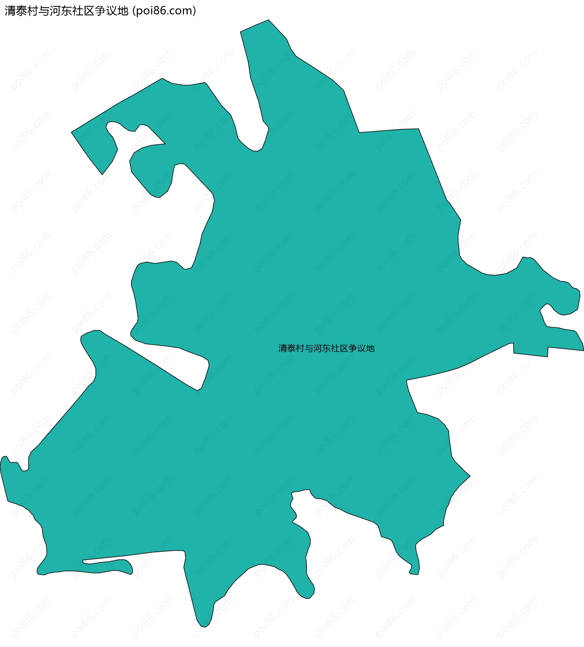 清泰村与河东社区争议地边界地图