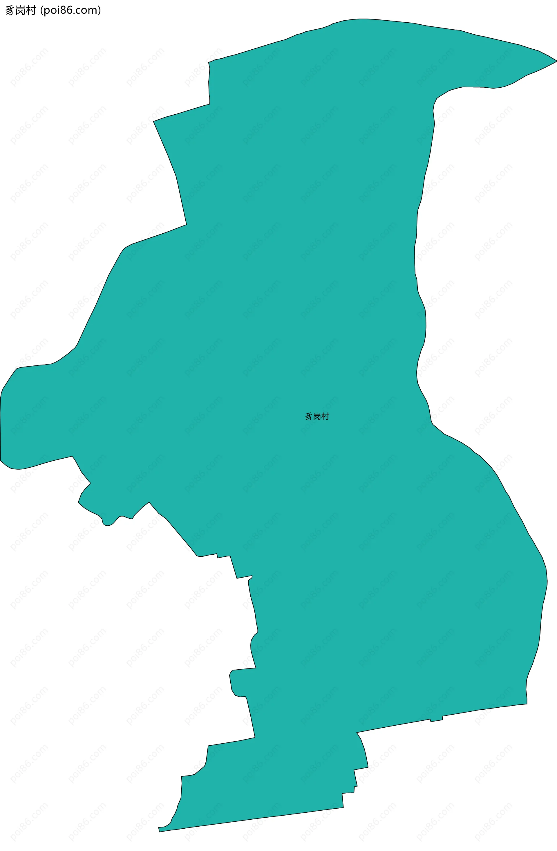 豸岗村边界地图