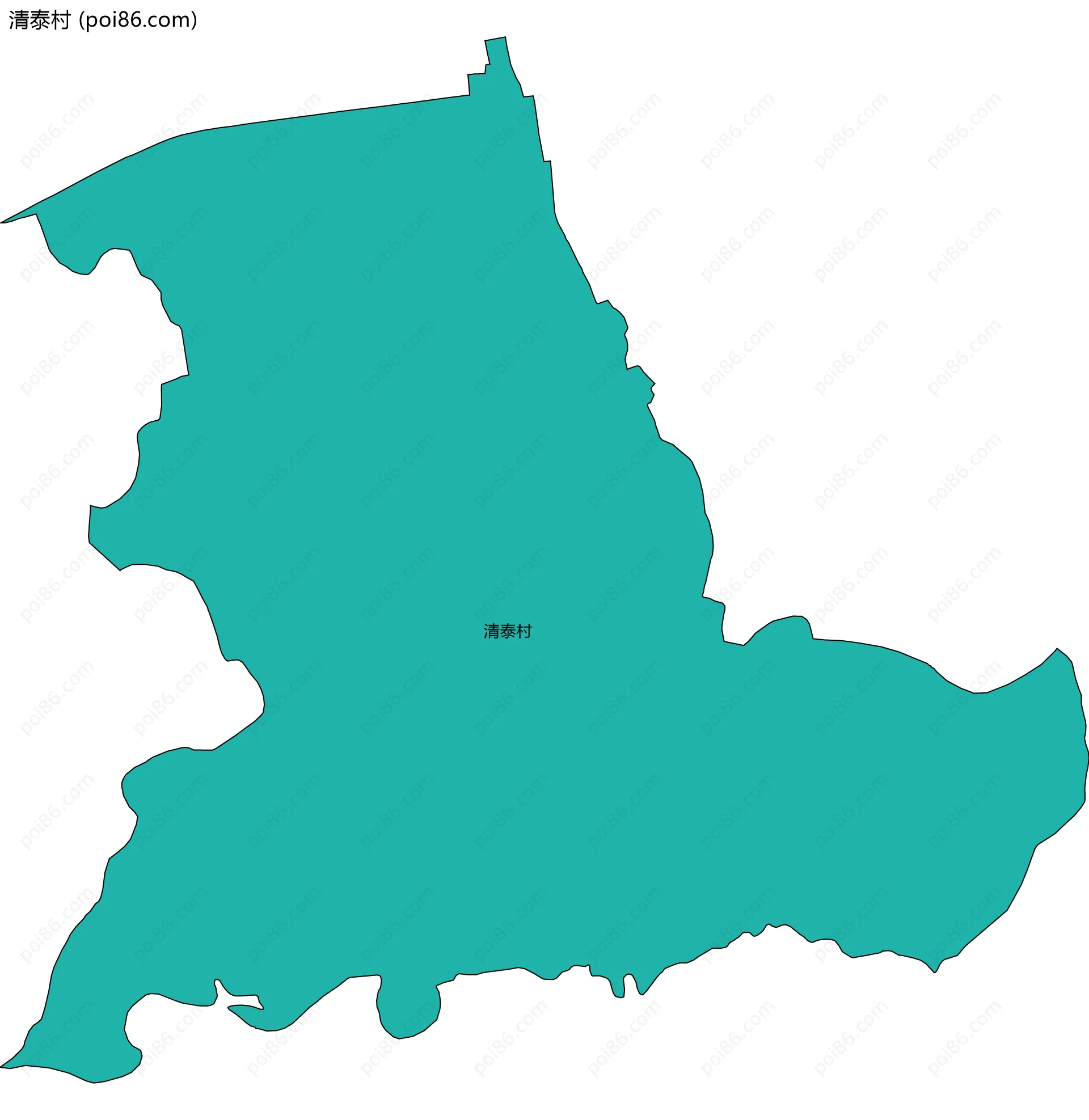 清泰村边界地图
