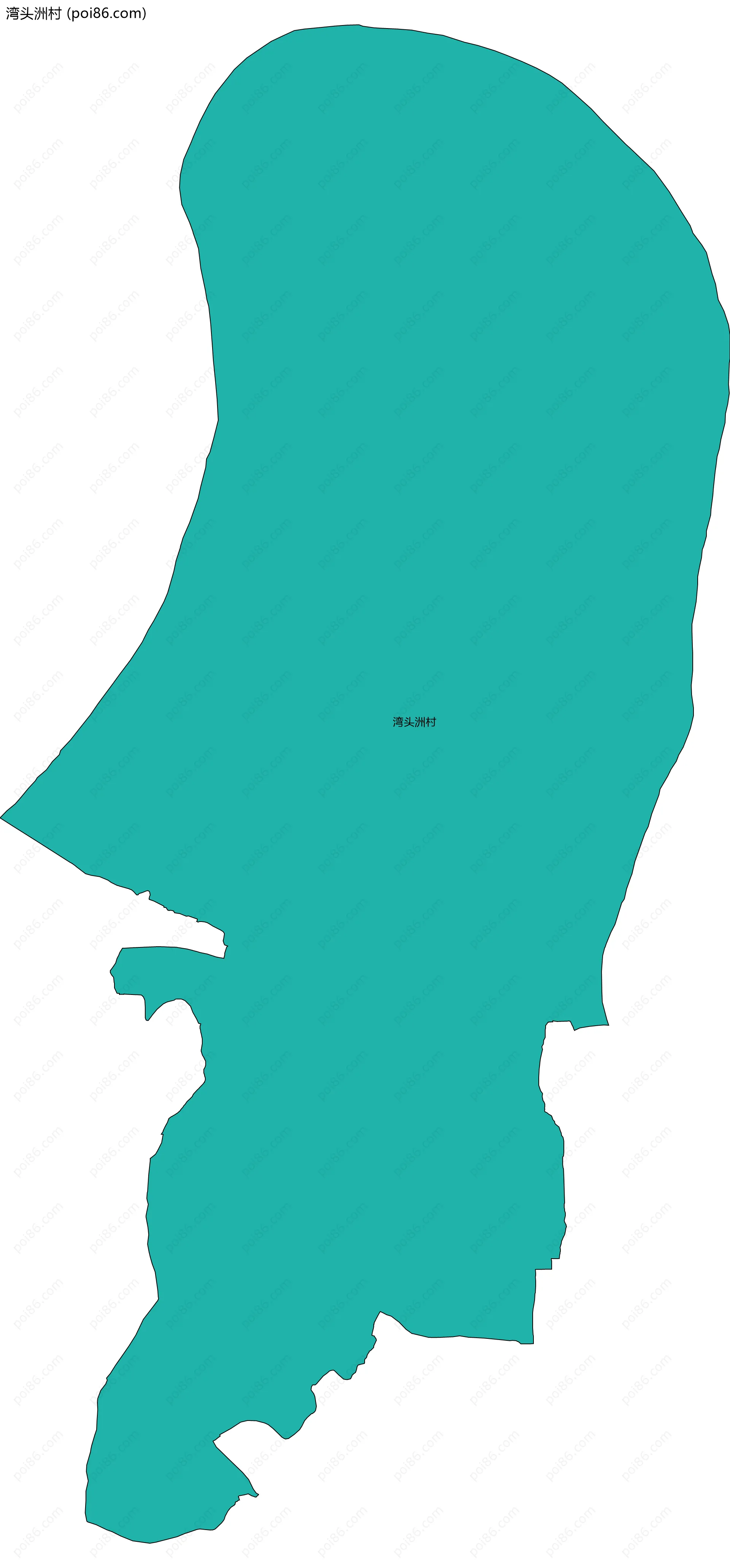 湾头洲村边界地图