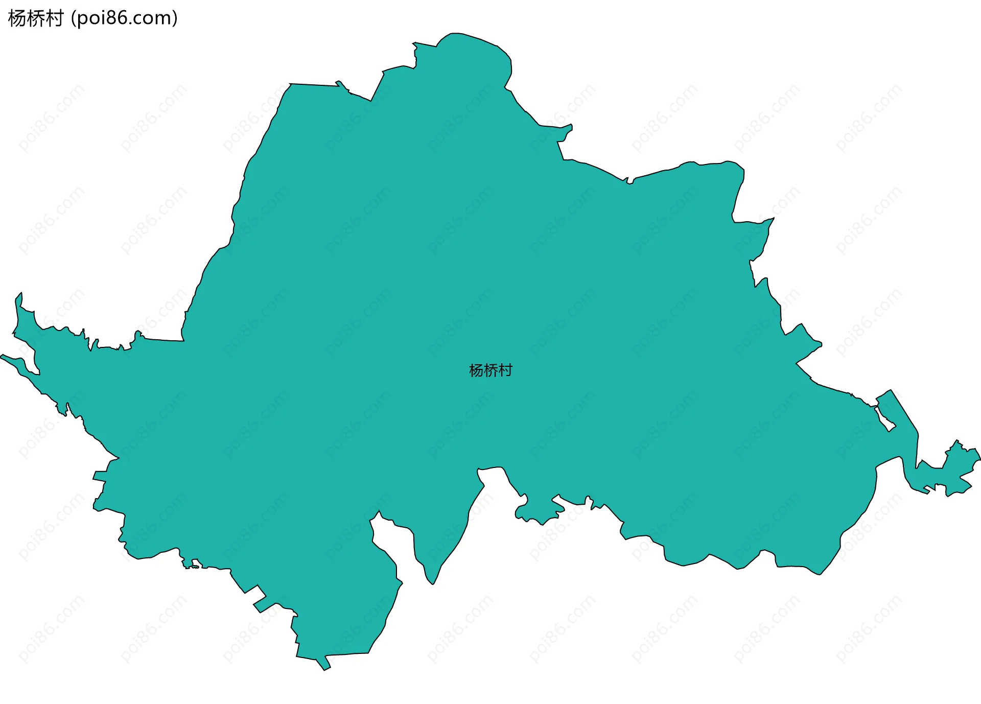 杨桥村边界地图