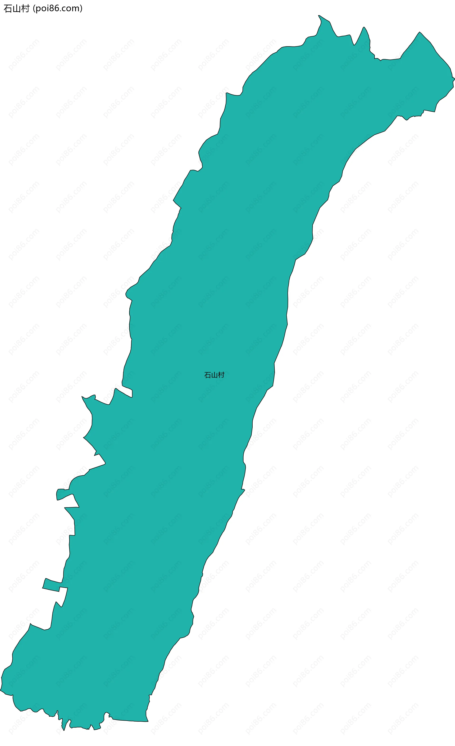 石山村边界地图