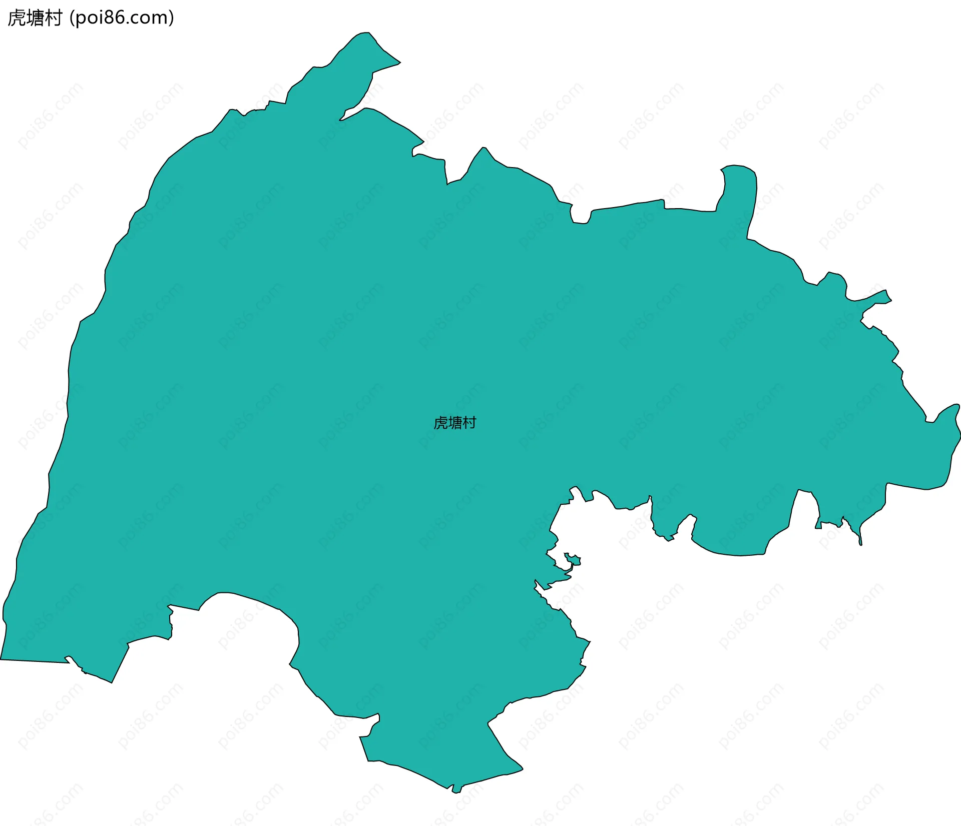 虎塘村边界地图