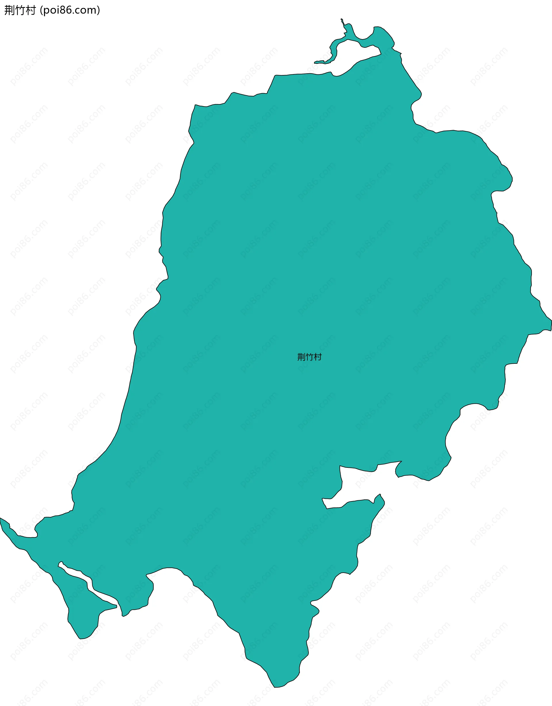 荆竹村边界地图