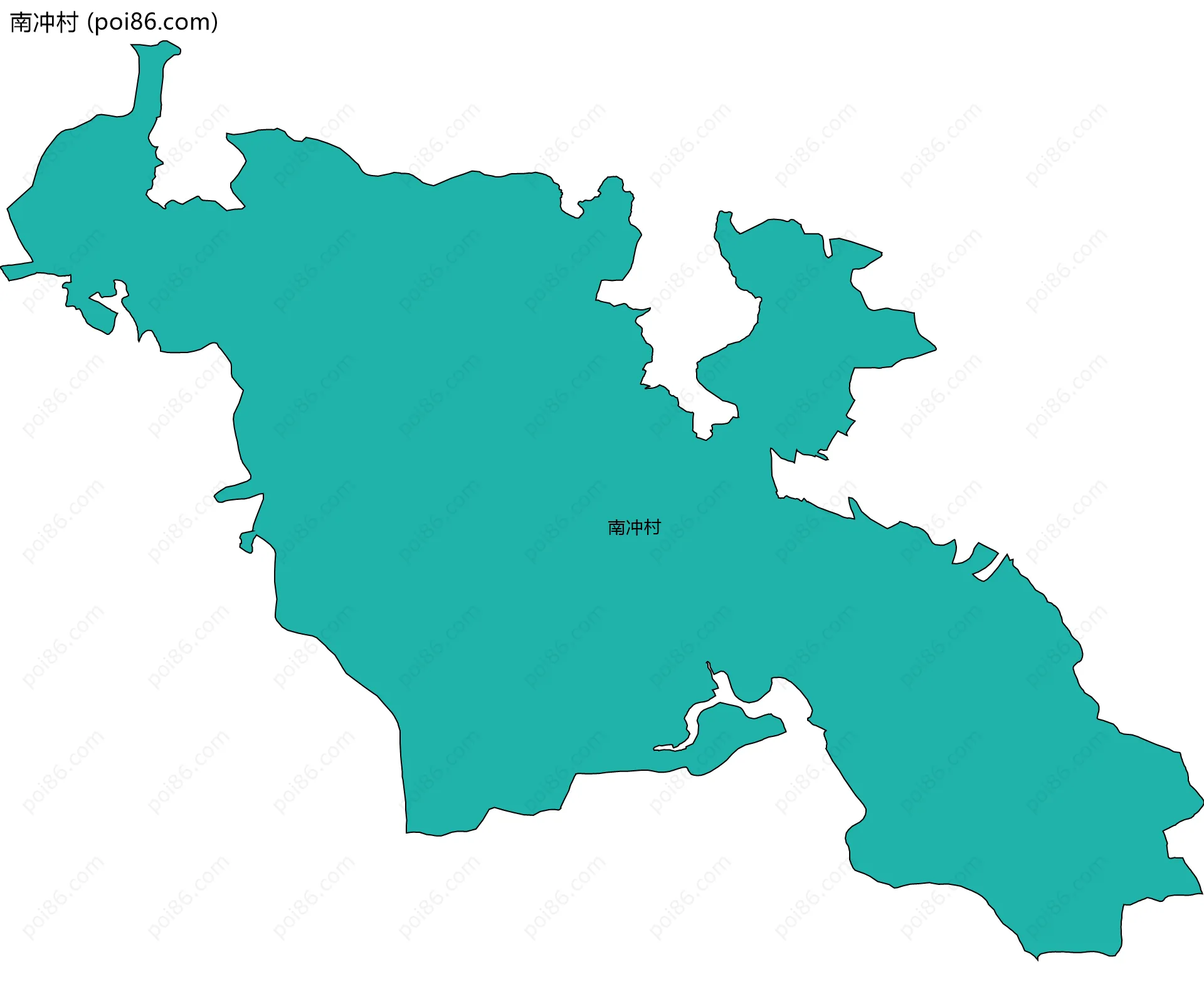 南冲村边界地图