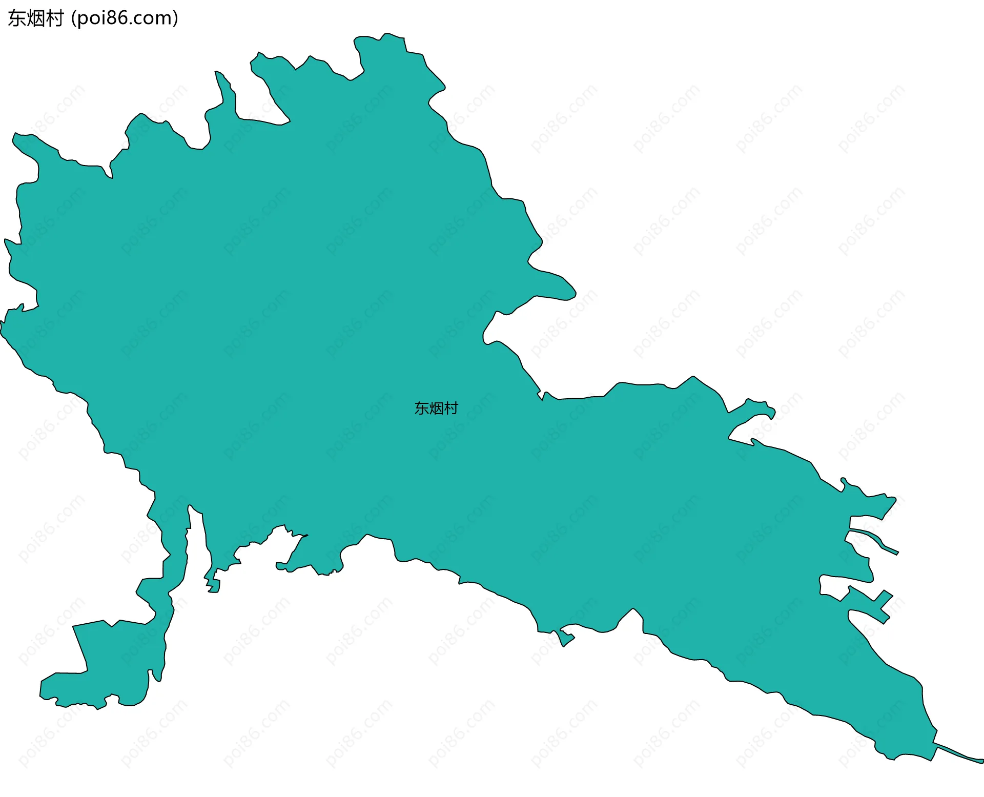 东烟村边界地图
