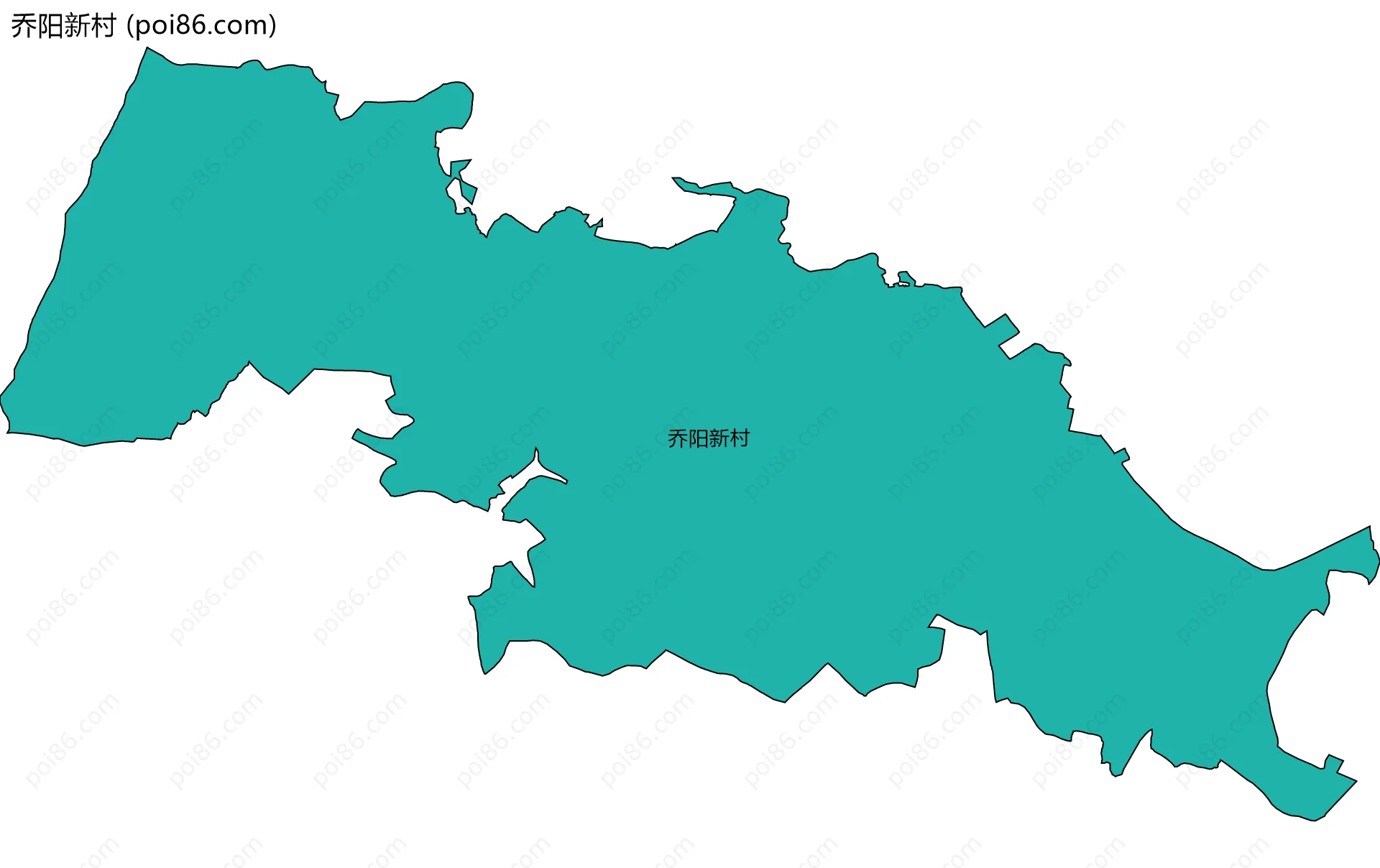 乔阳新村边界地图