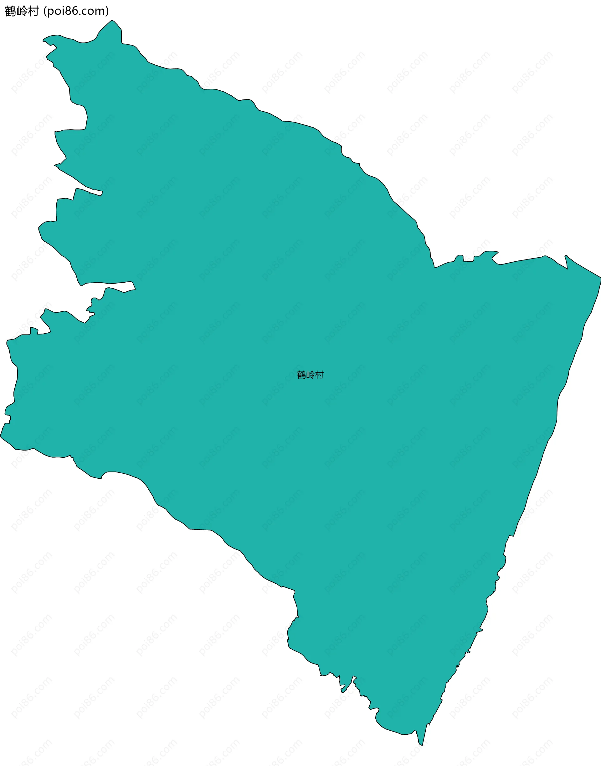 鹤岭村边界地图