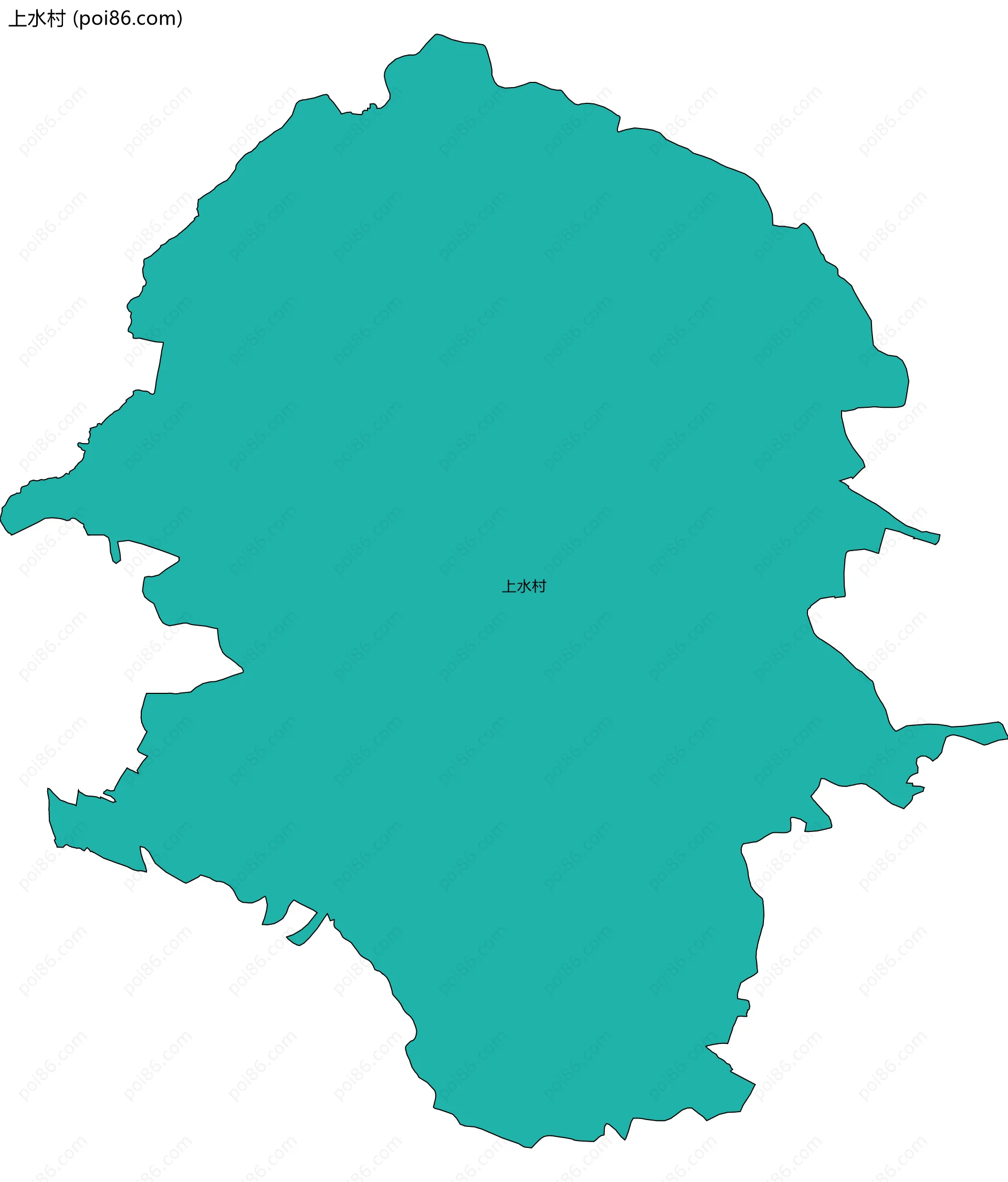 上水村边界地图