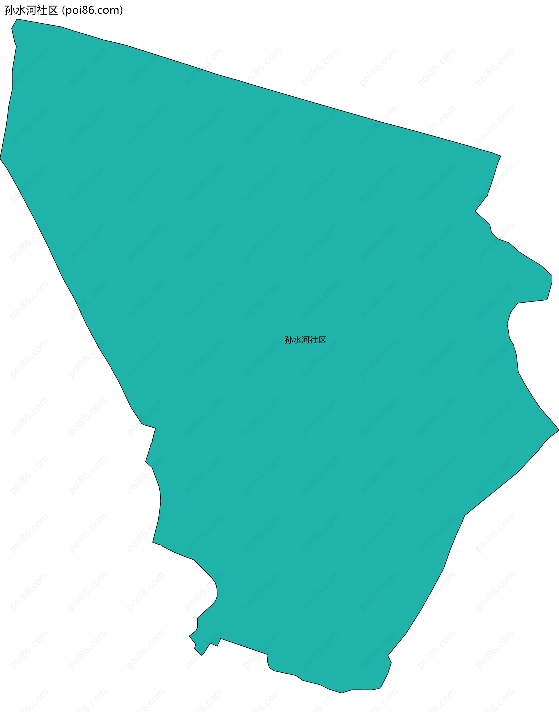孙水河社区边界地图
