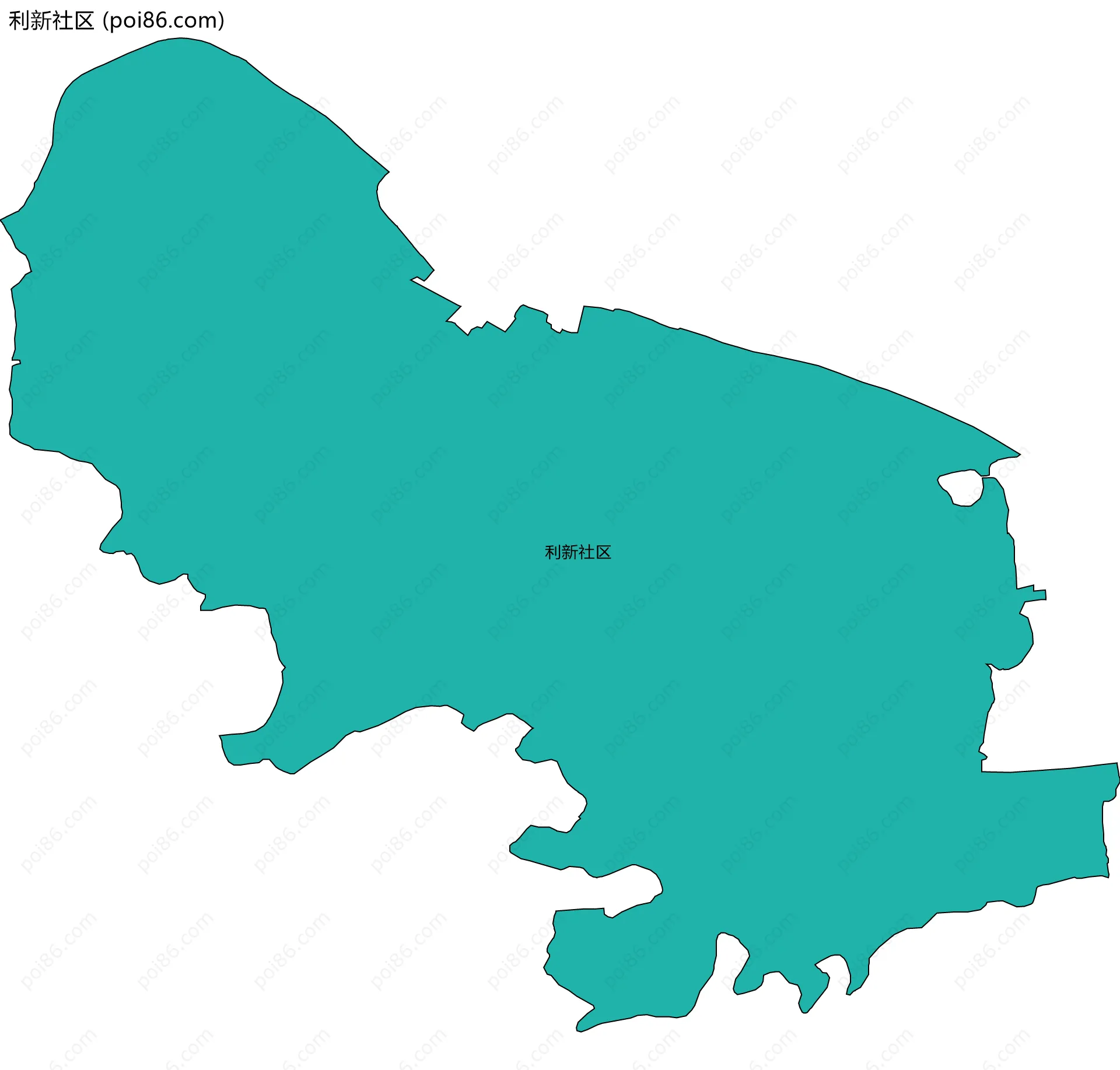 利新社区边界地图