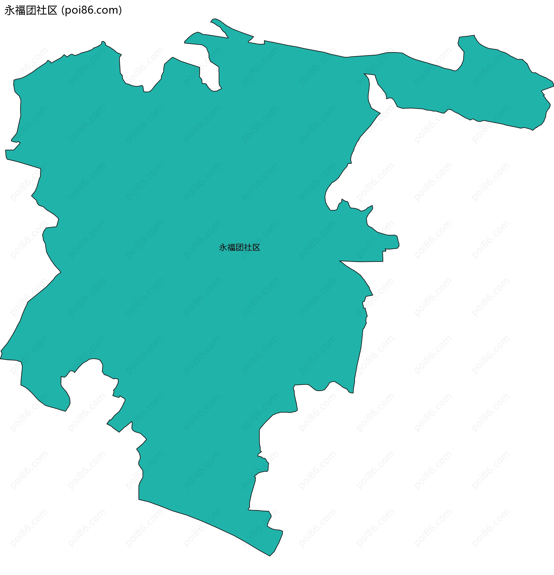永福团社区边界地图