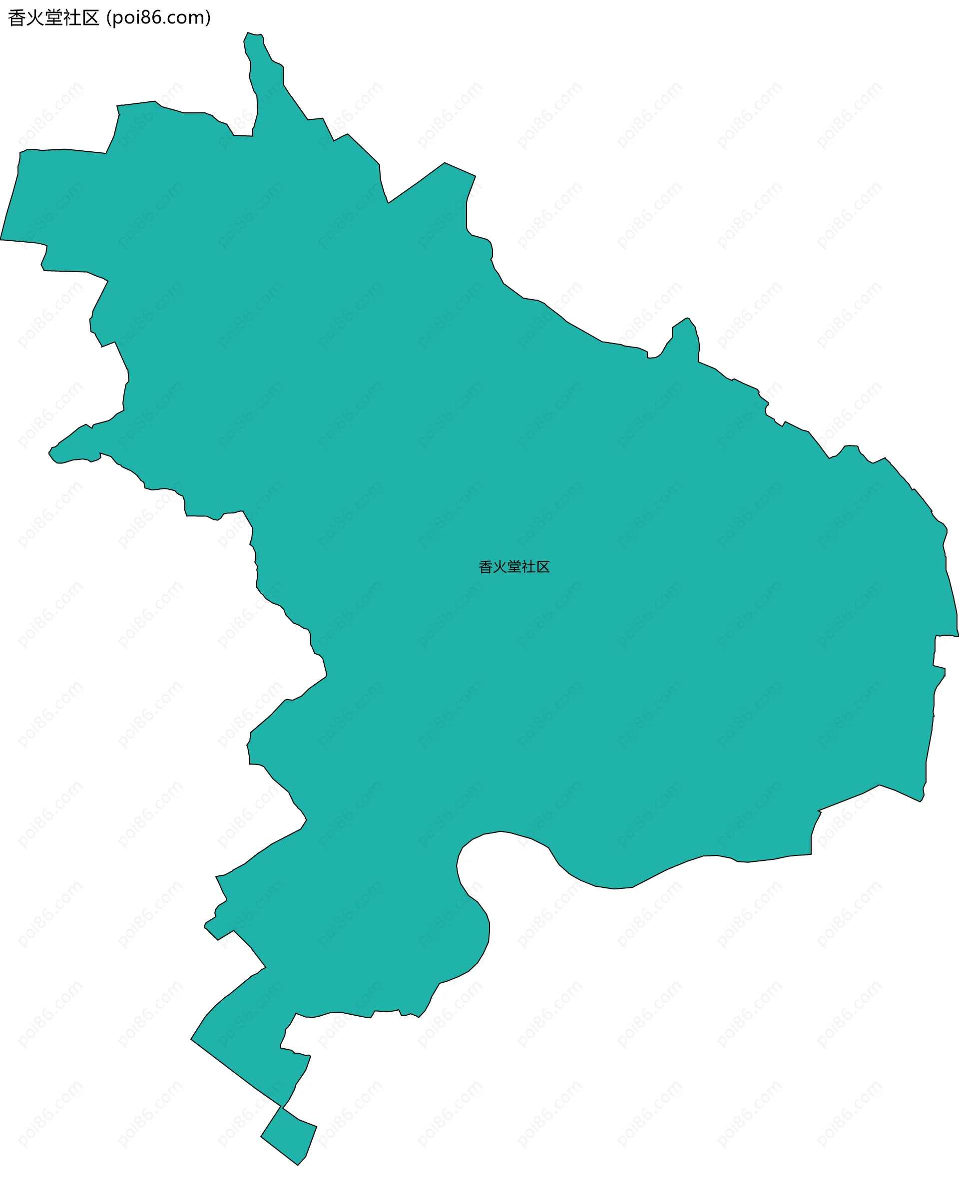 香火堂社区边界地图