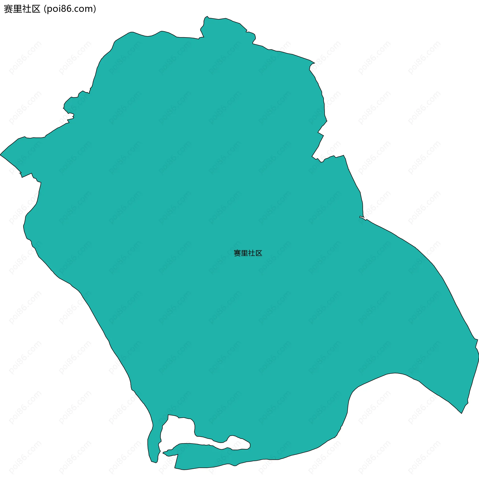 赛里社区边界地图