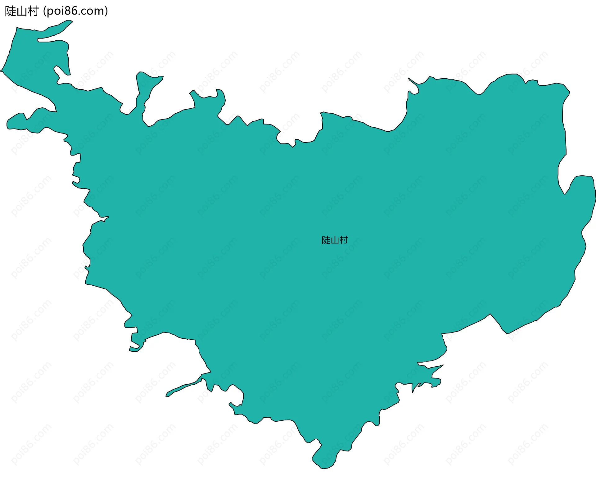 陡山村边界地图