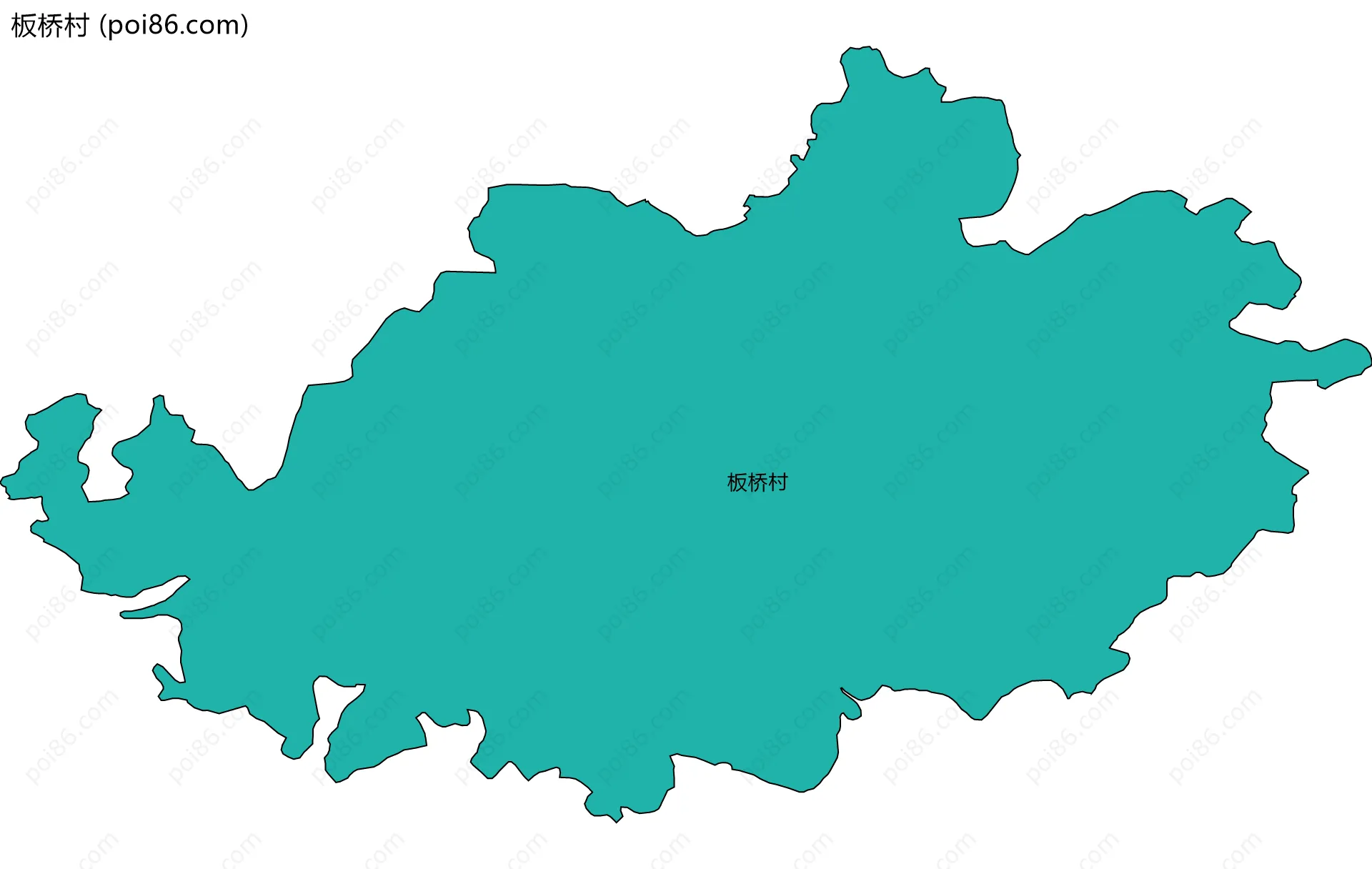 板桥村边界地图