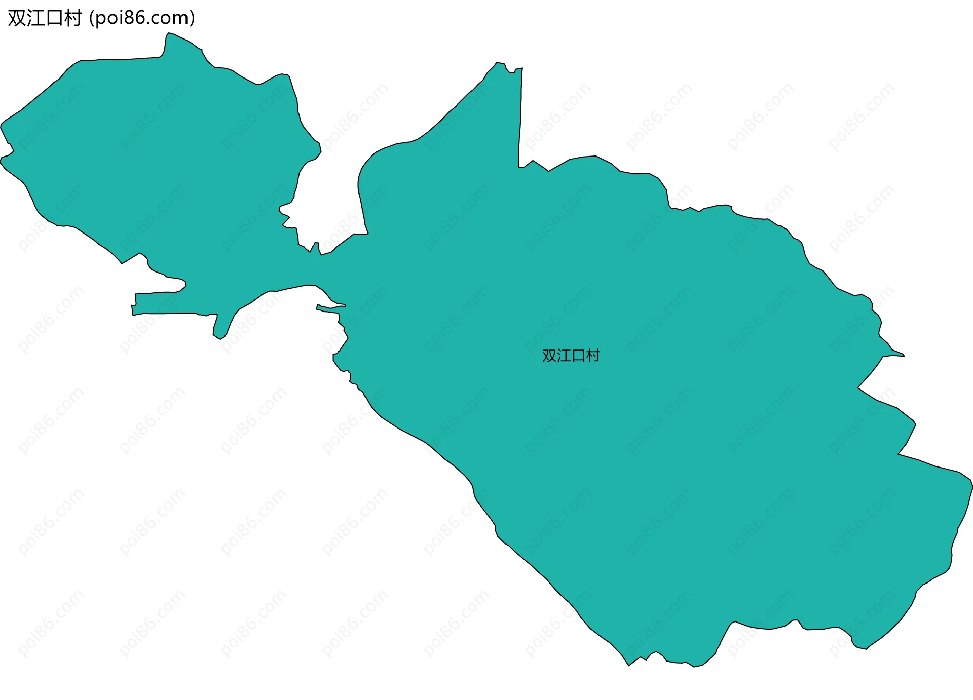 双江口村边界地图