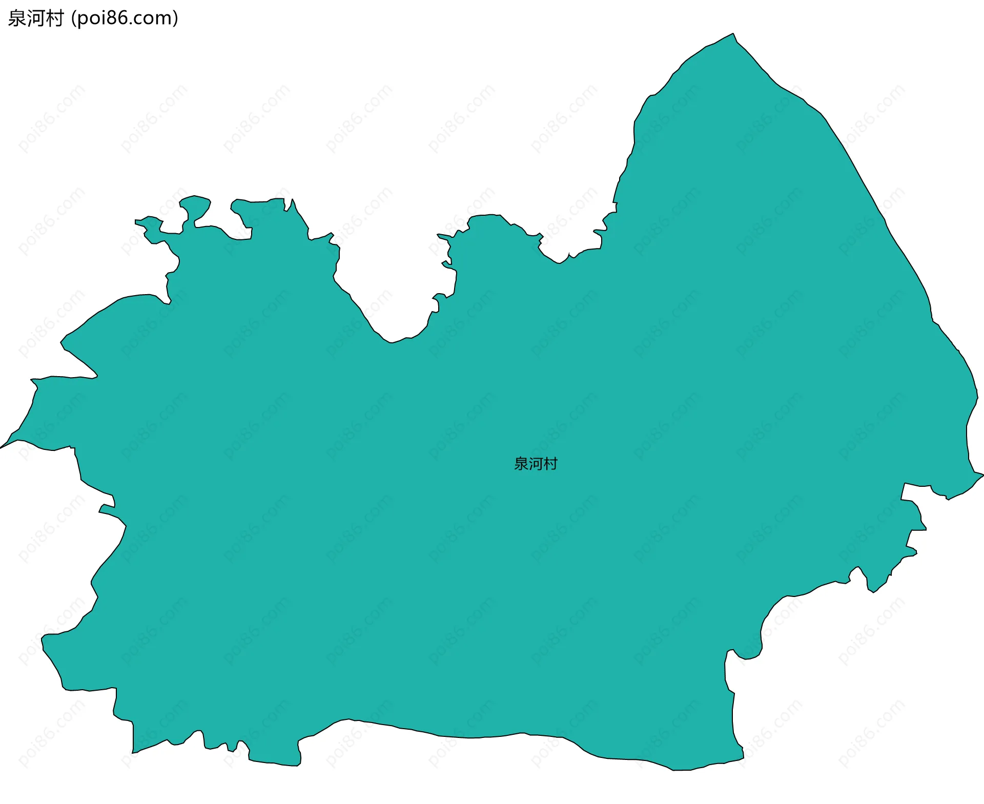 泉河村边界地图