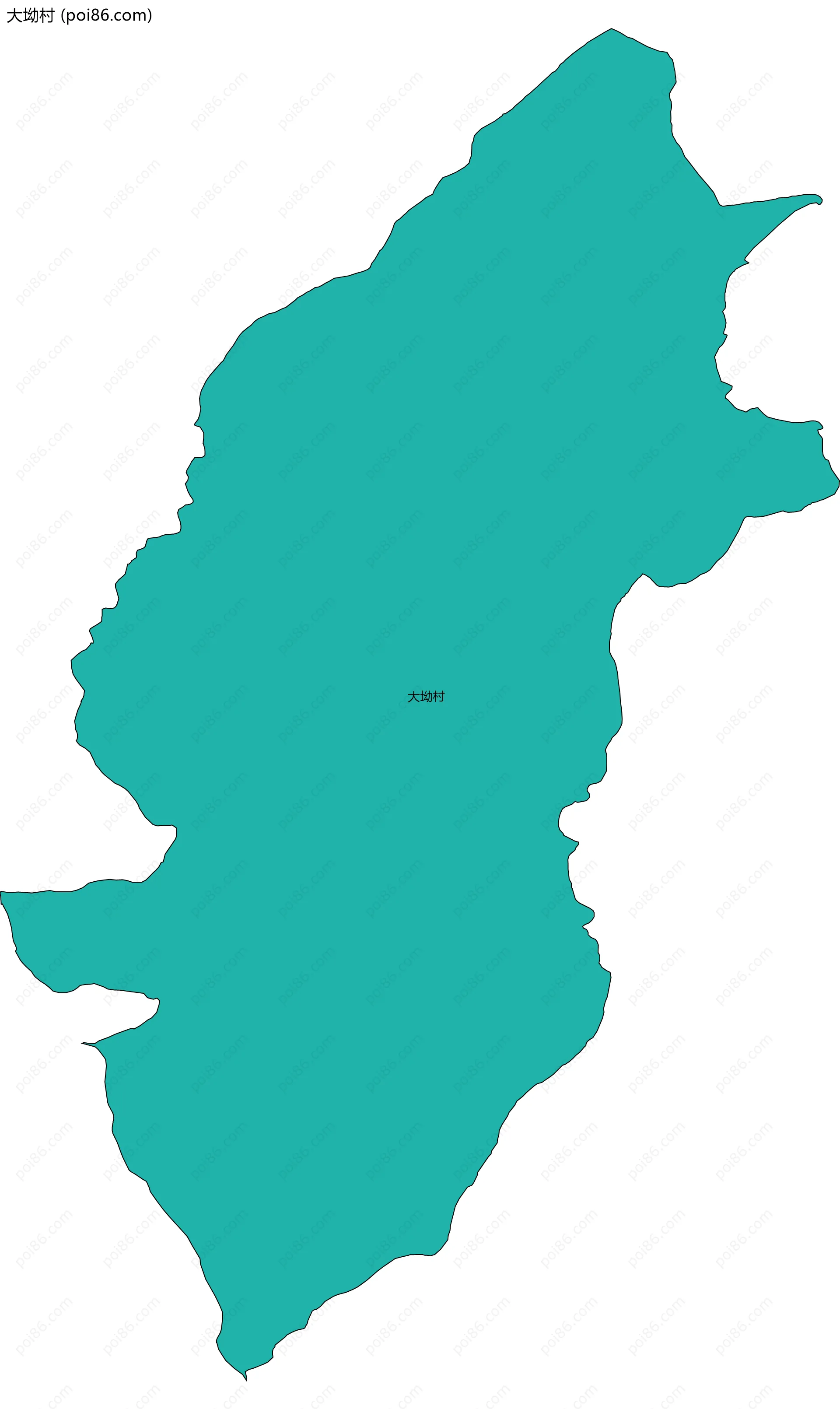 大坳村边界地图