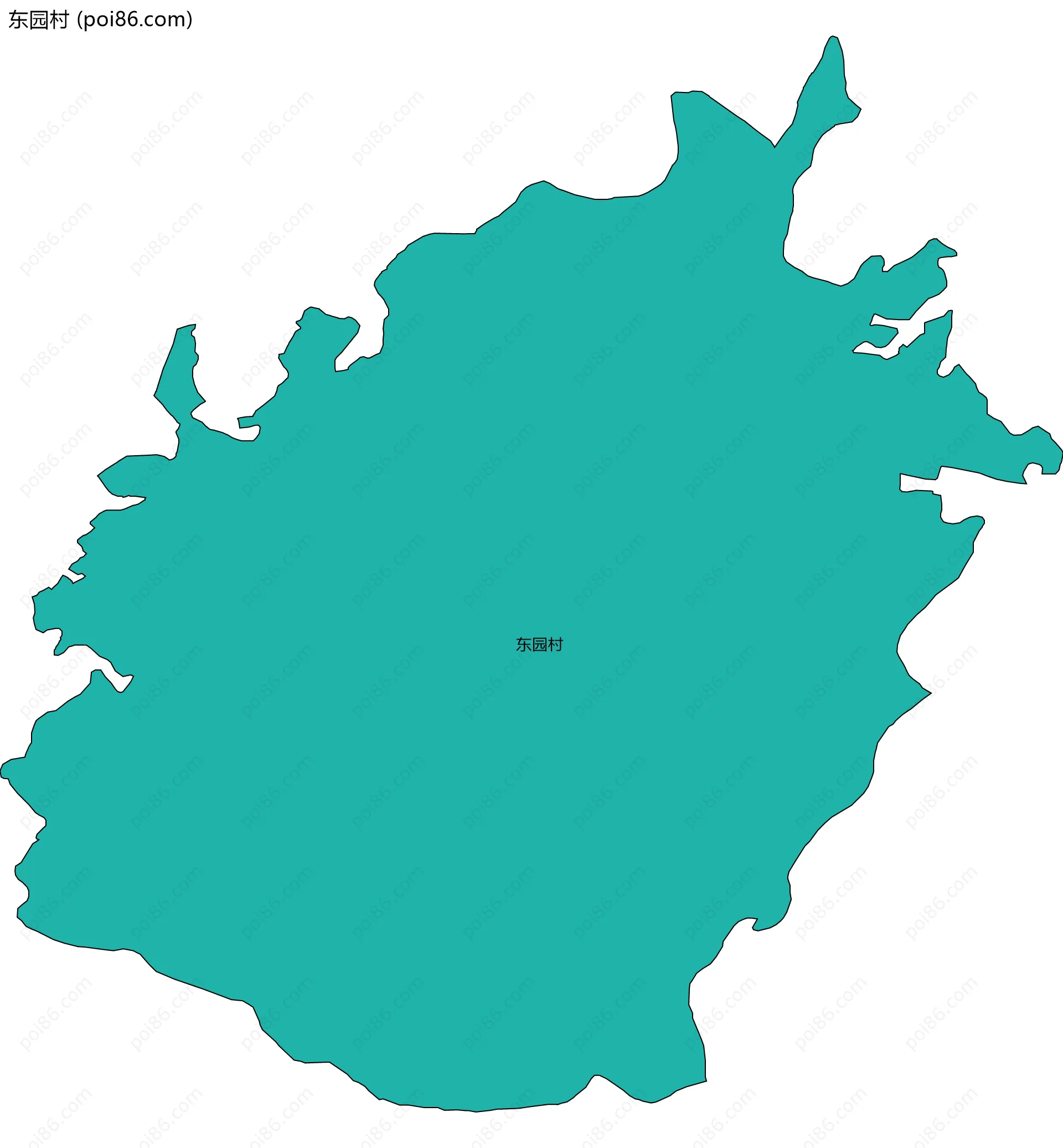 东园村边界地图