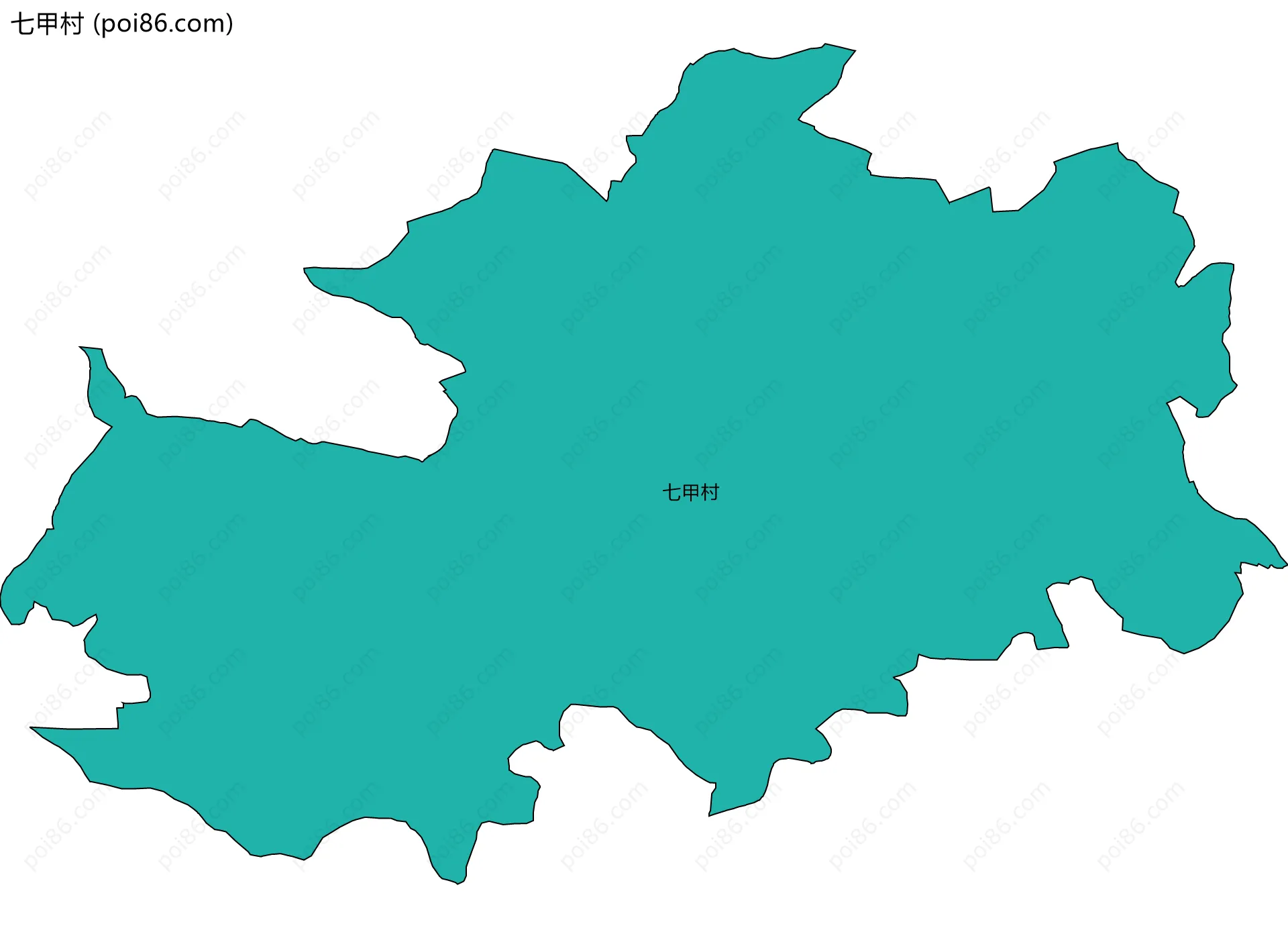 七甲村边界地图