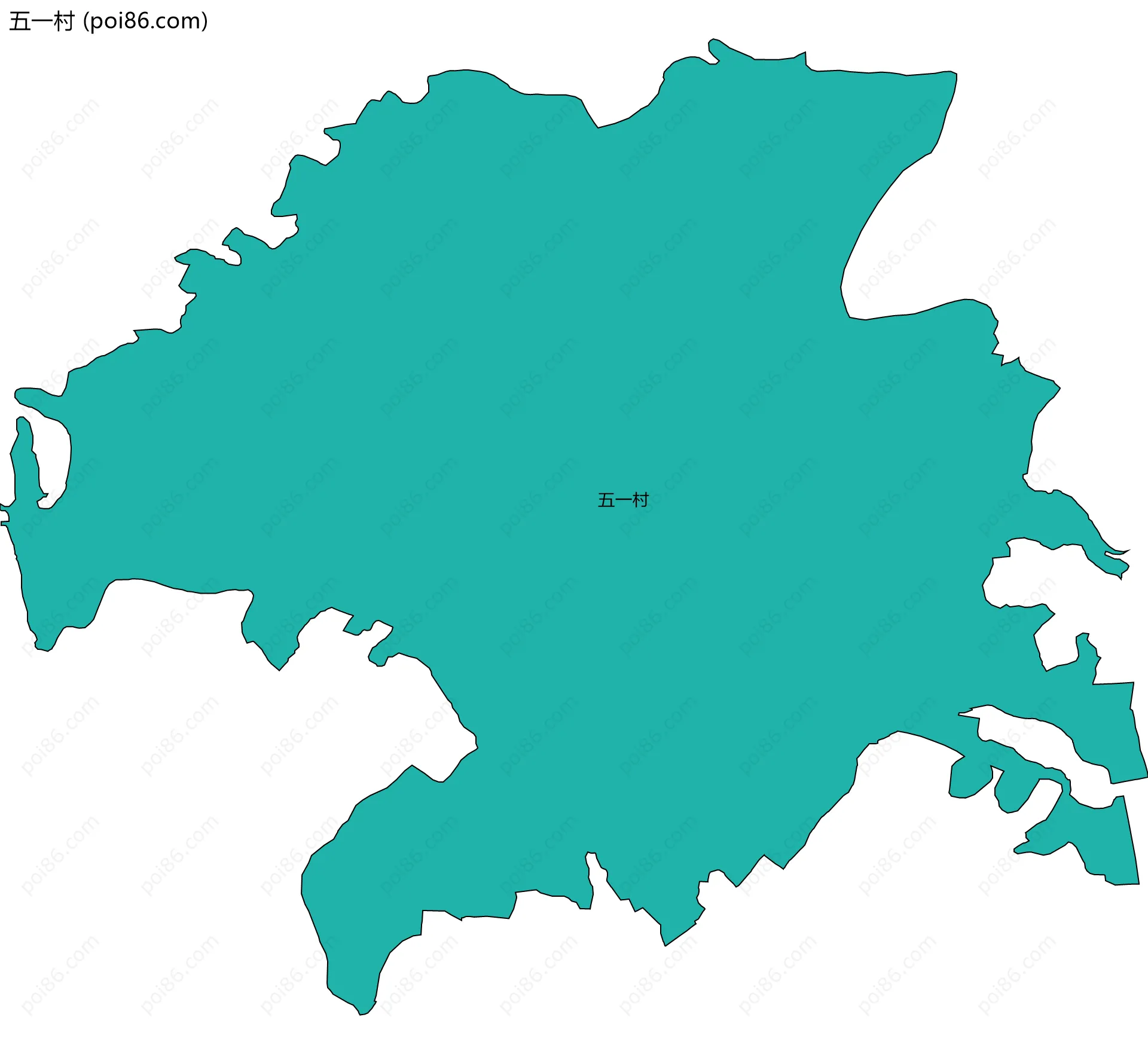 五一村边界地图