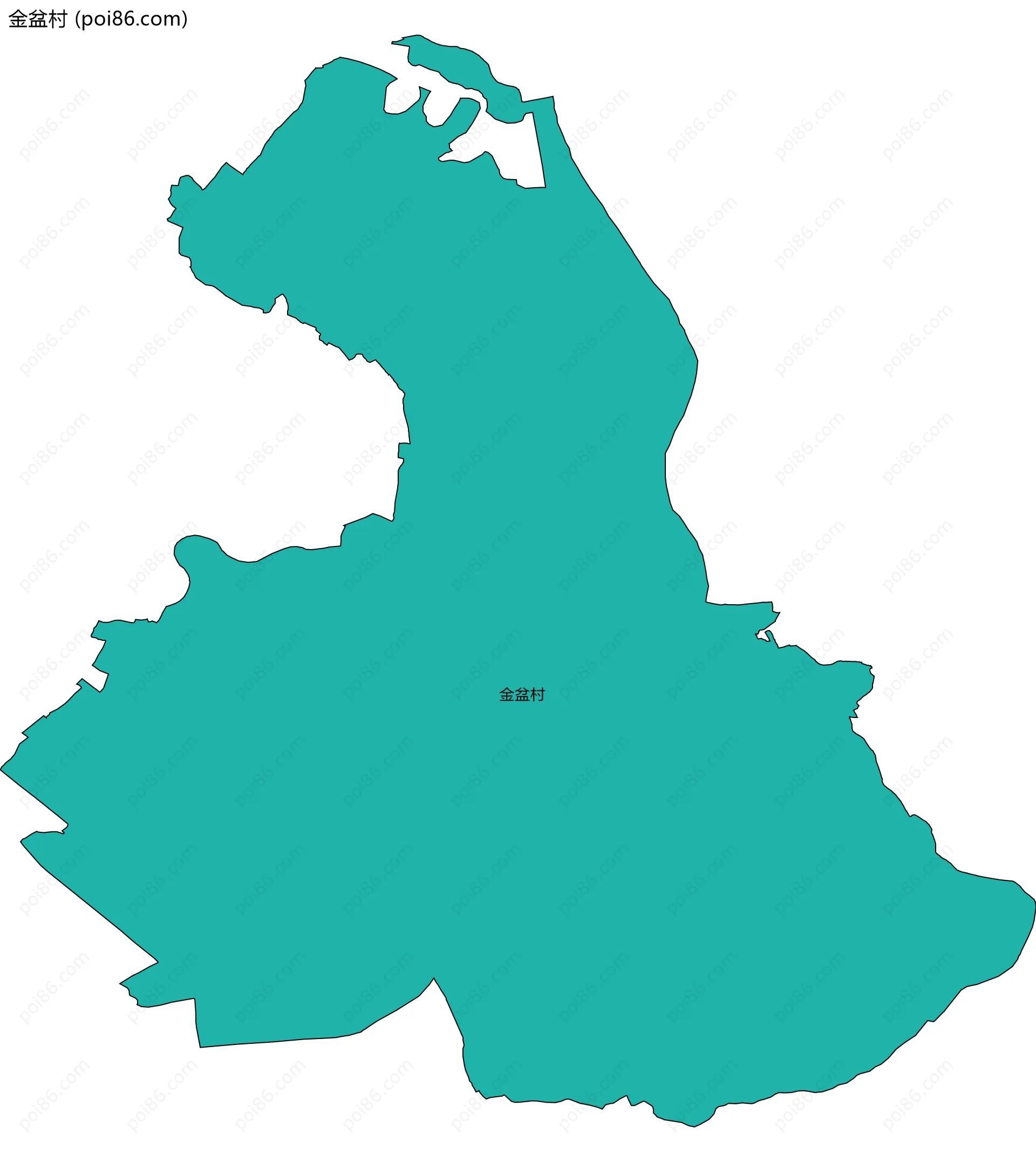 金盆村边界地图