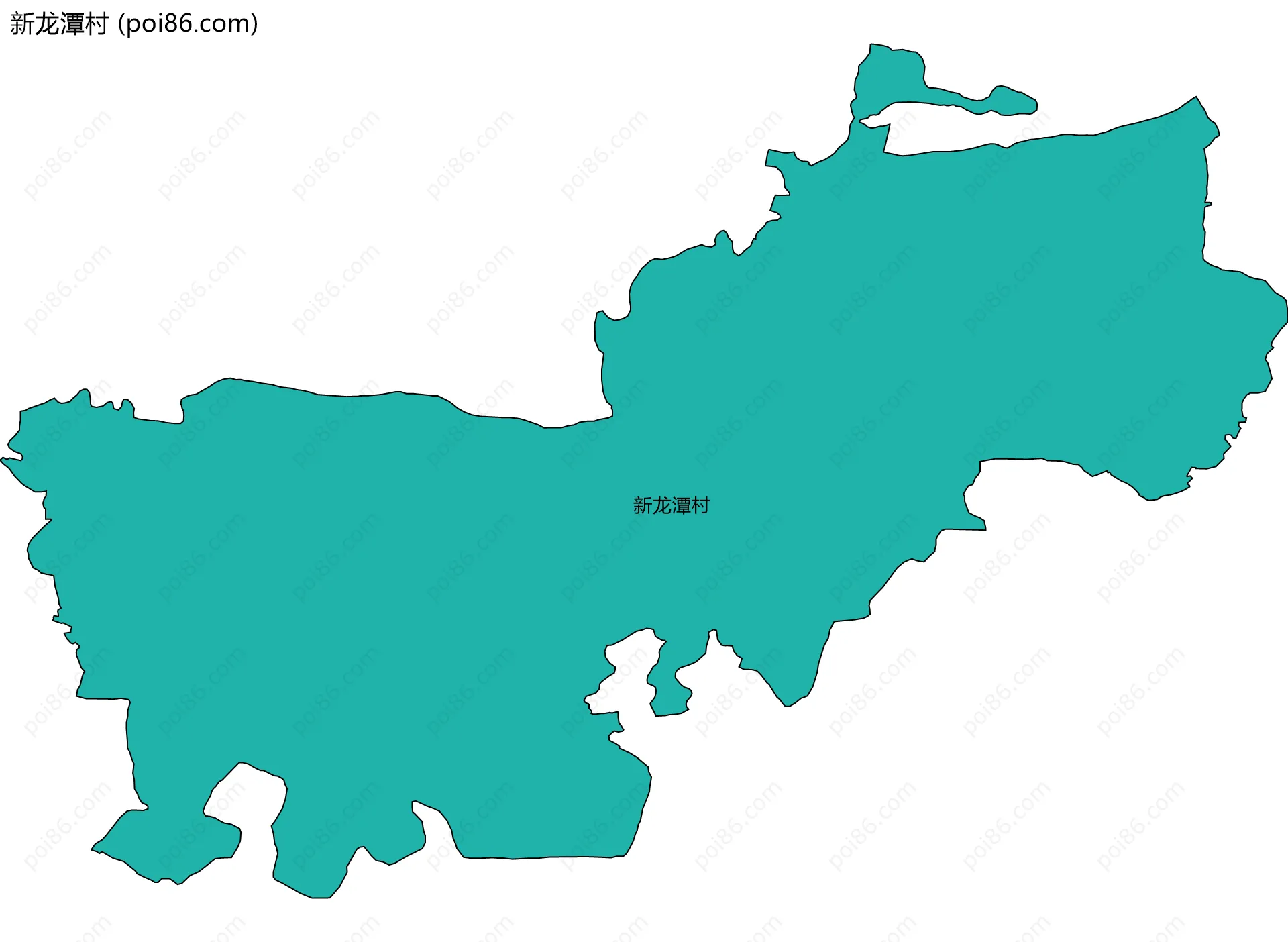 新龙潭村边界地图