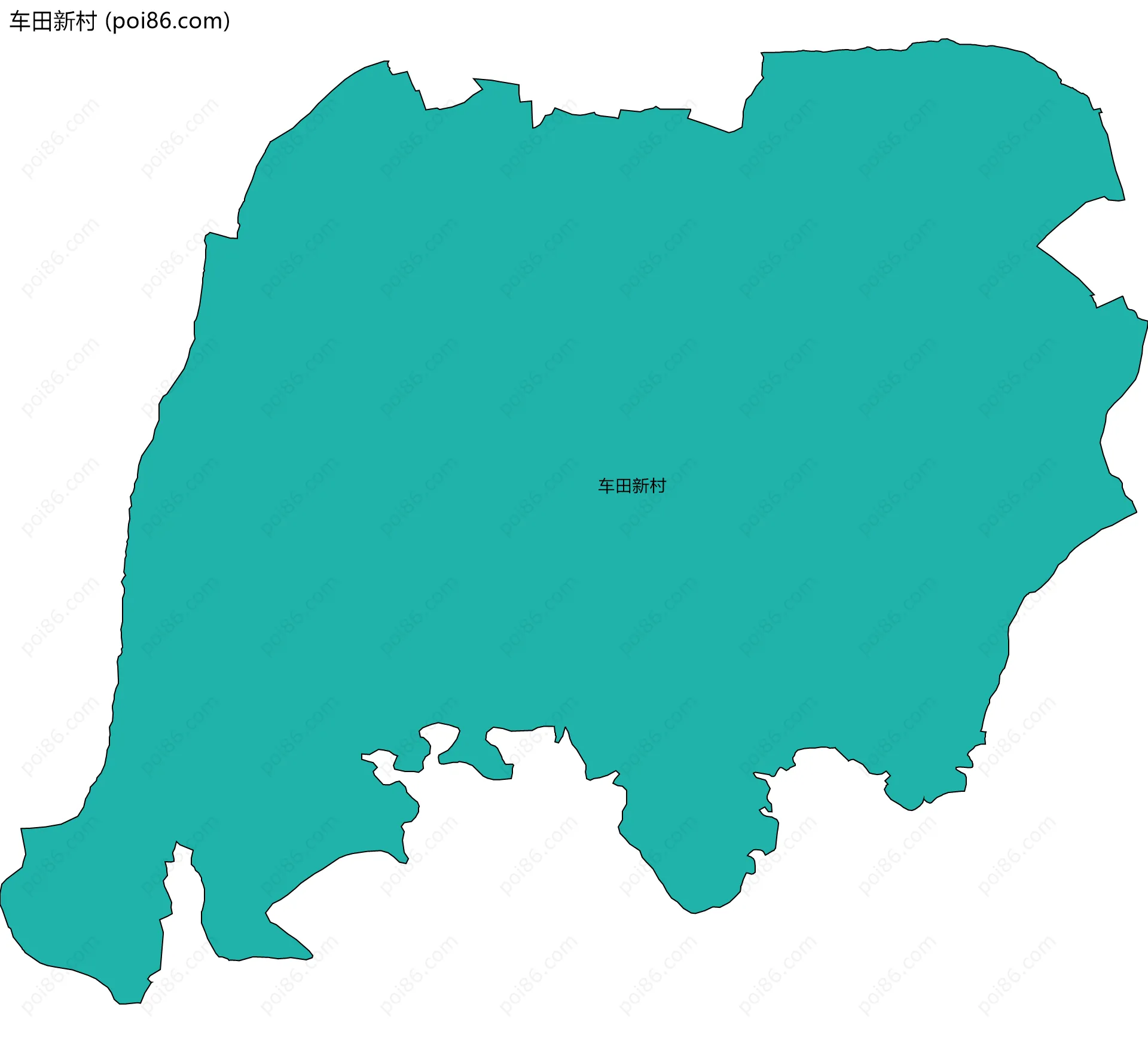 车田新村边界地图