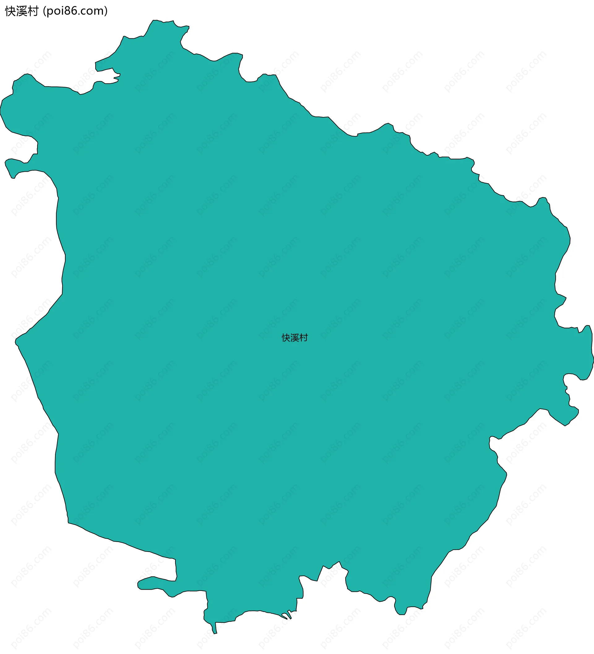 快溪村边界地图