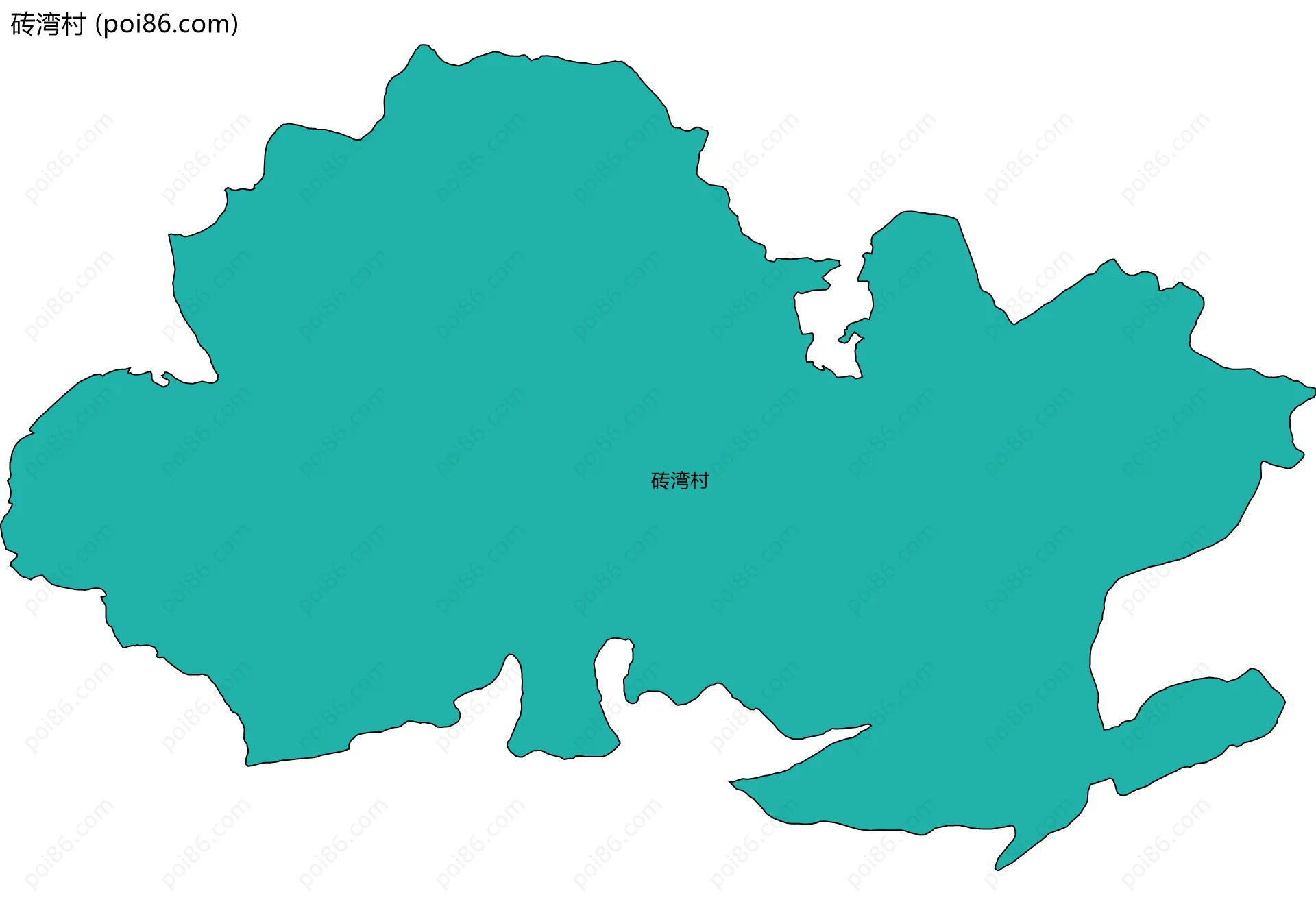 砖湾村边界地图