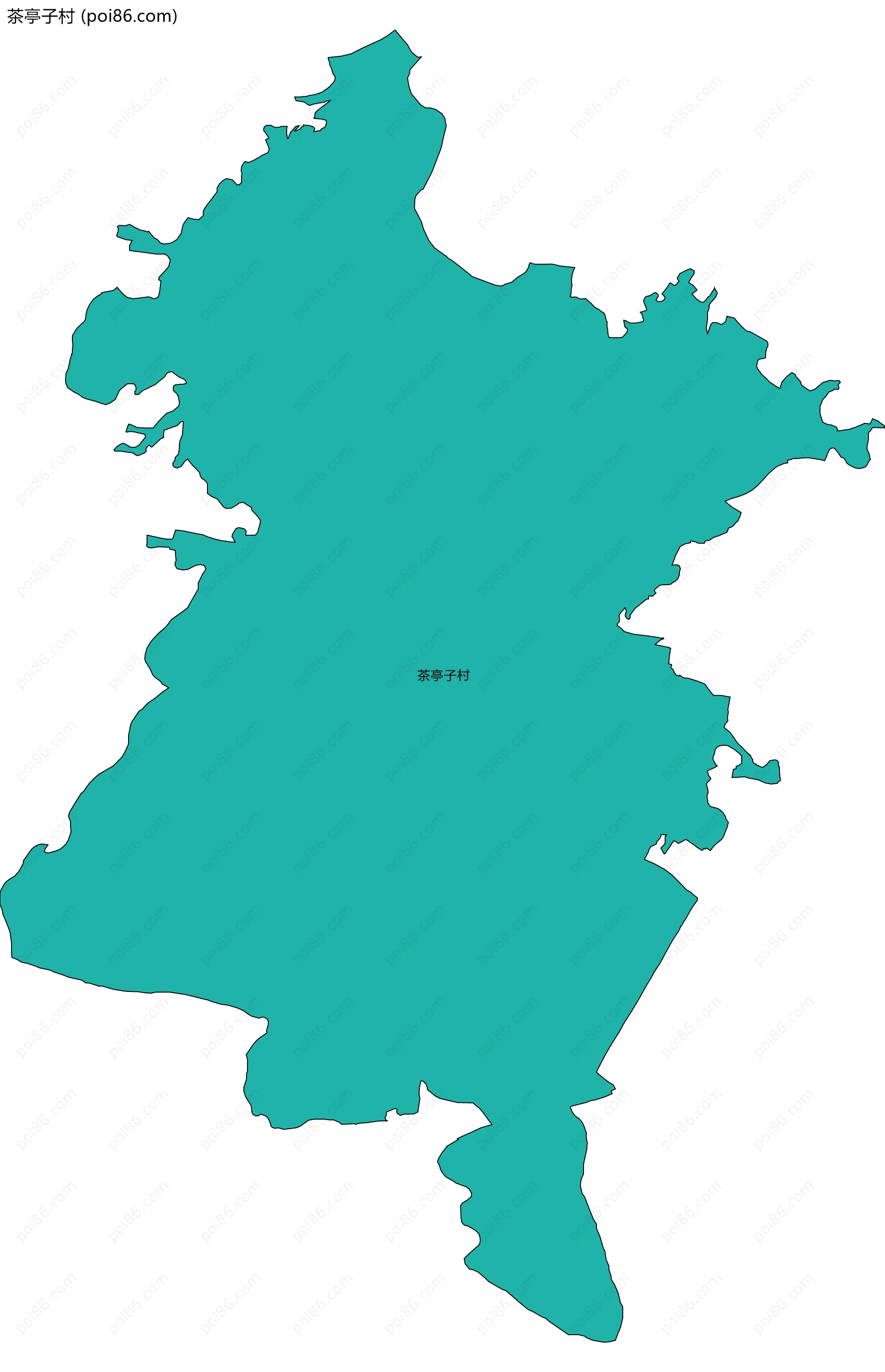 茶亭子村边界地图